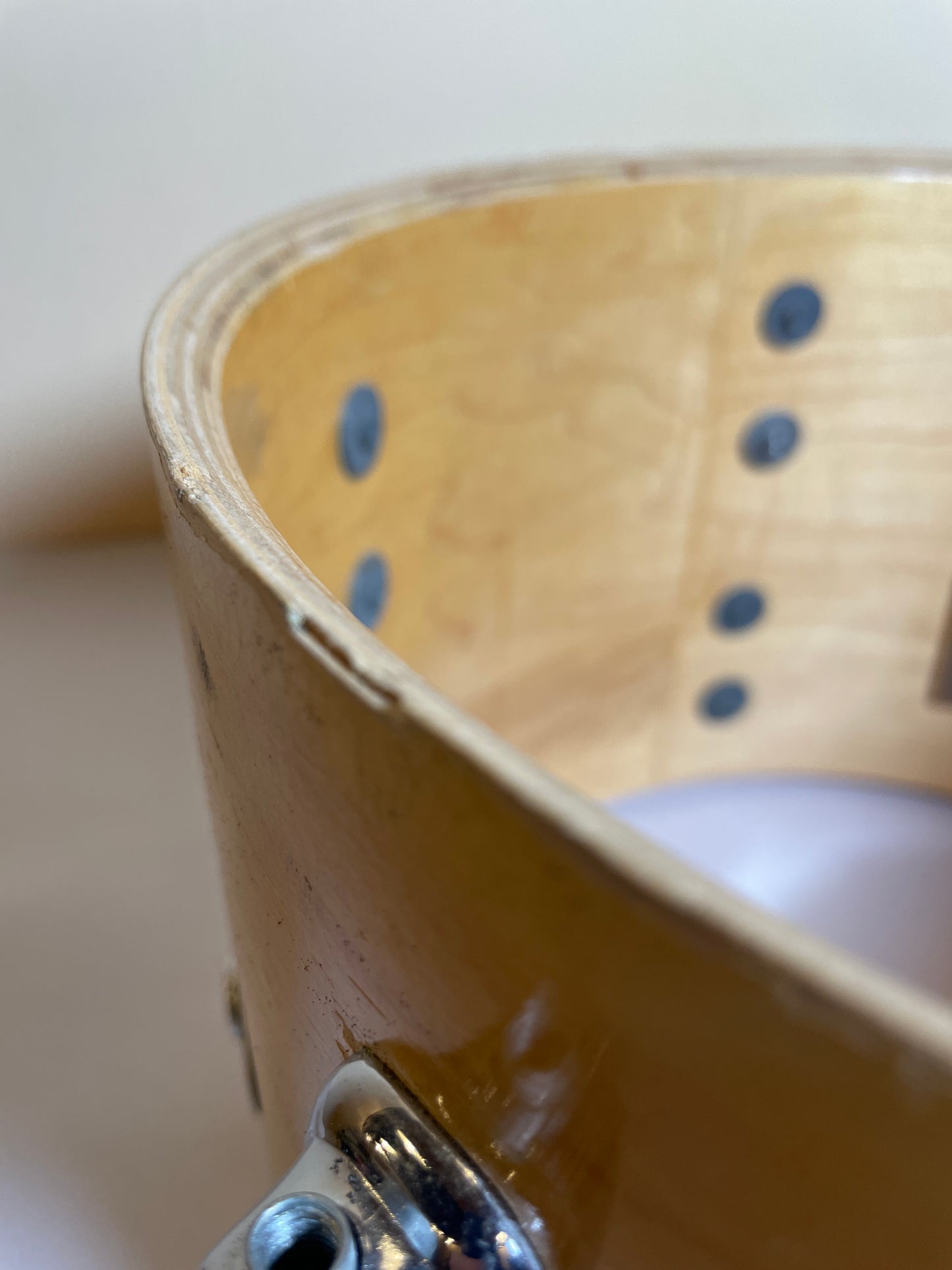 1970s Slingerland 9x13 Tom Drum Single Natural