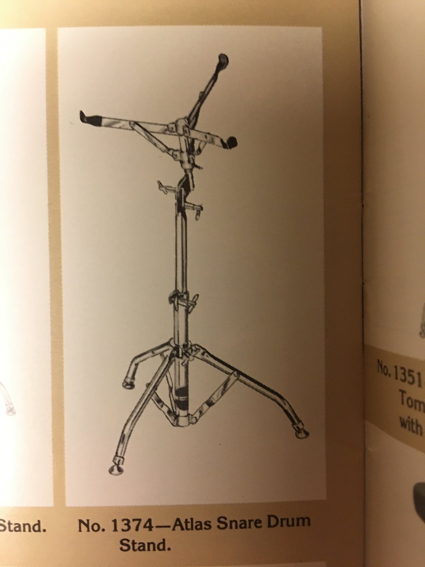 1976 Ludwig Atlas 5 pc. Hardware Package Swivel Feet Hi-Hat/Snare/3 Cymbal Stands