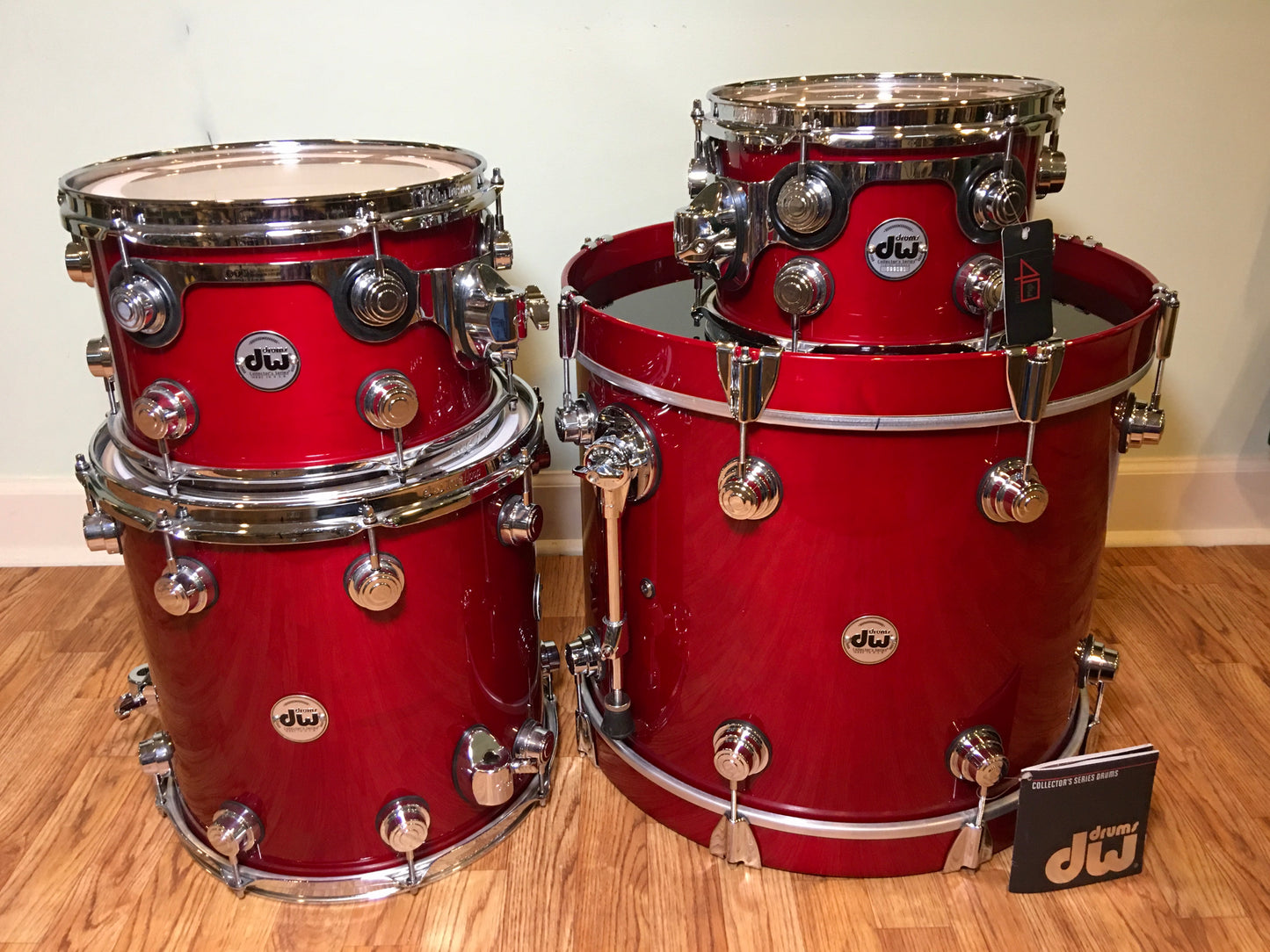 DW Collector's Series Maple Standard 4pc Drum Set Matador Red Lacquer 20/10/12/14