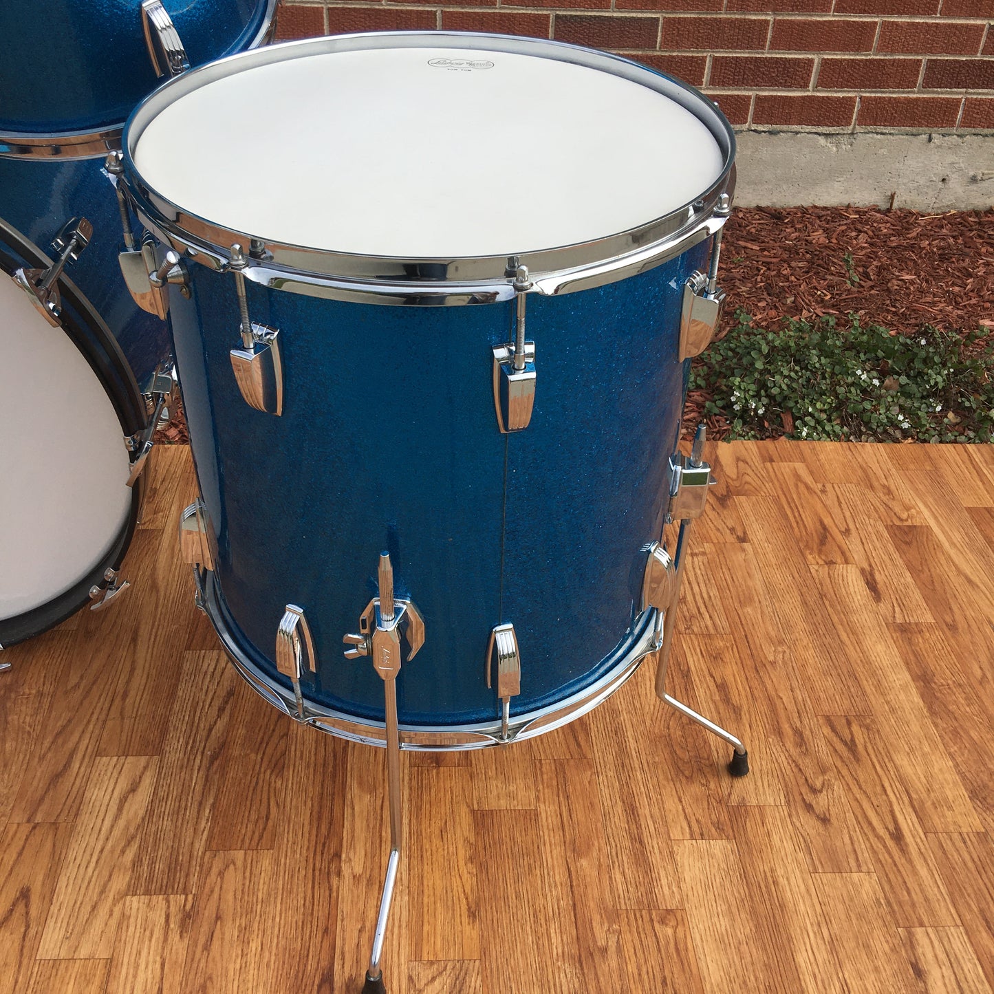 1968 Ludwig Hollywood Drum Set Blue Sparkle