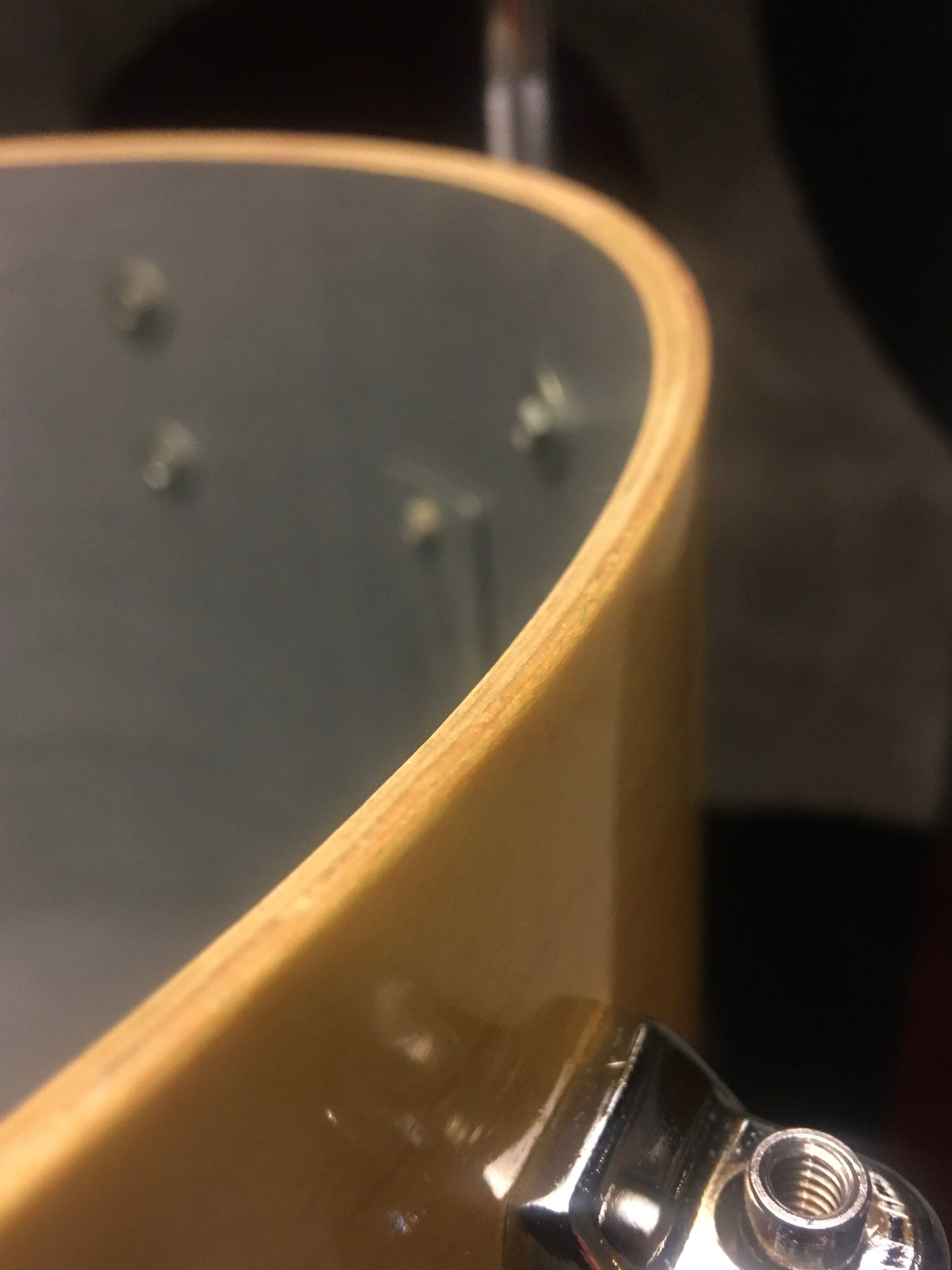 1980s Gretsch Square Badge 16X16 Floor Tom Natural Maple