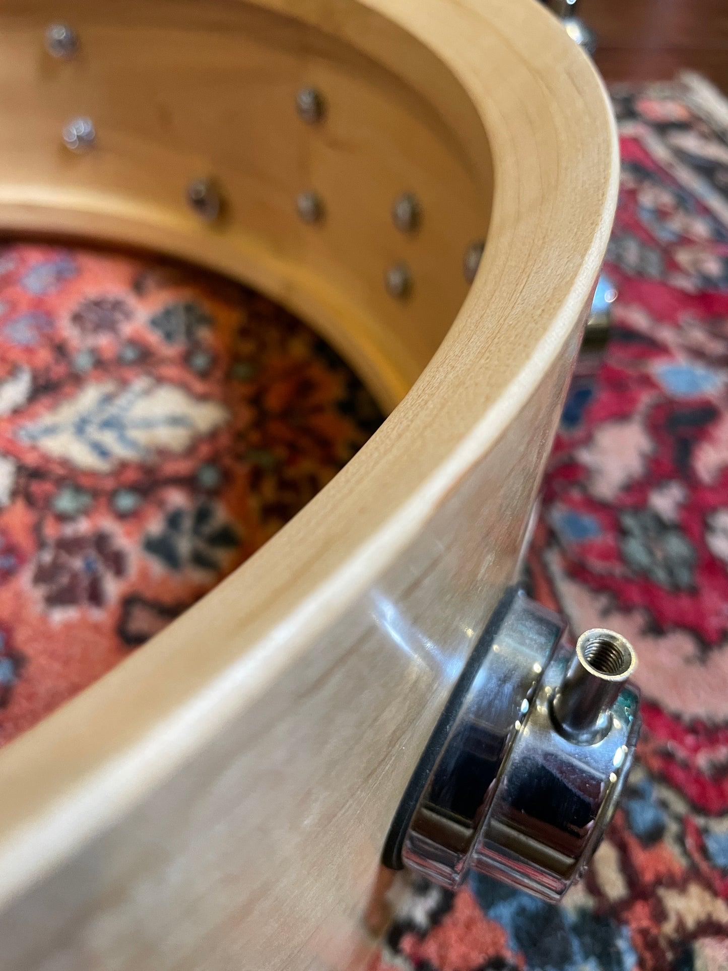 2003 DW Craviotto 5x14 Solid Shell Satin Natural Maple Snare Drum Workshop