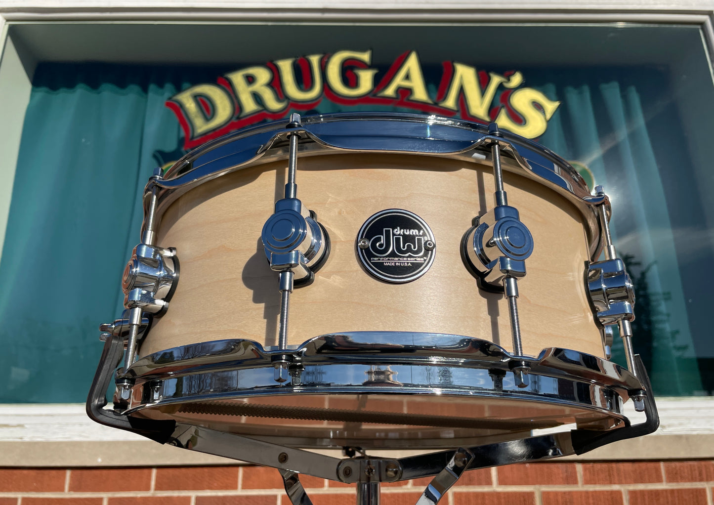 DW Performance Series 5.5x14 Snare Drum Natural Satin Oil Drum Workshop