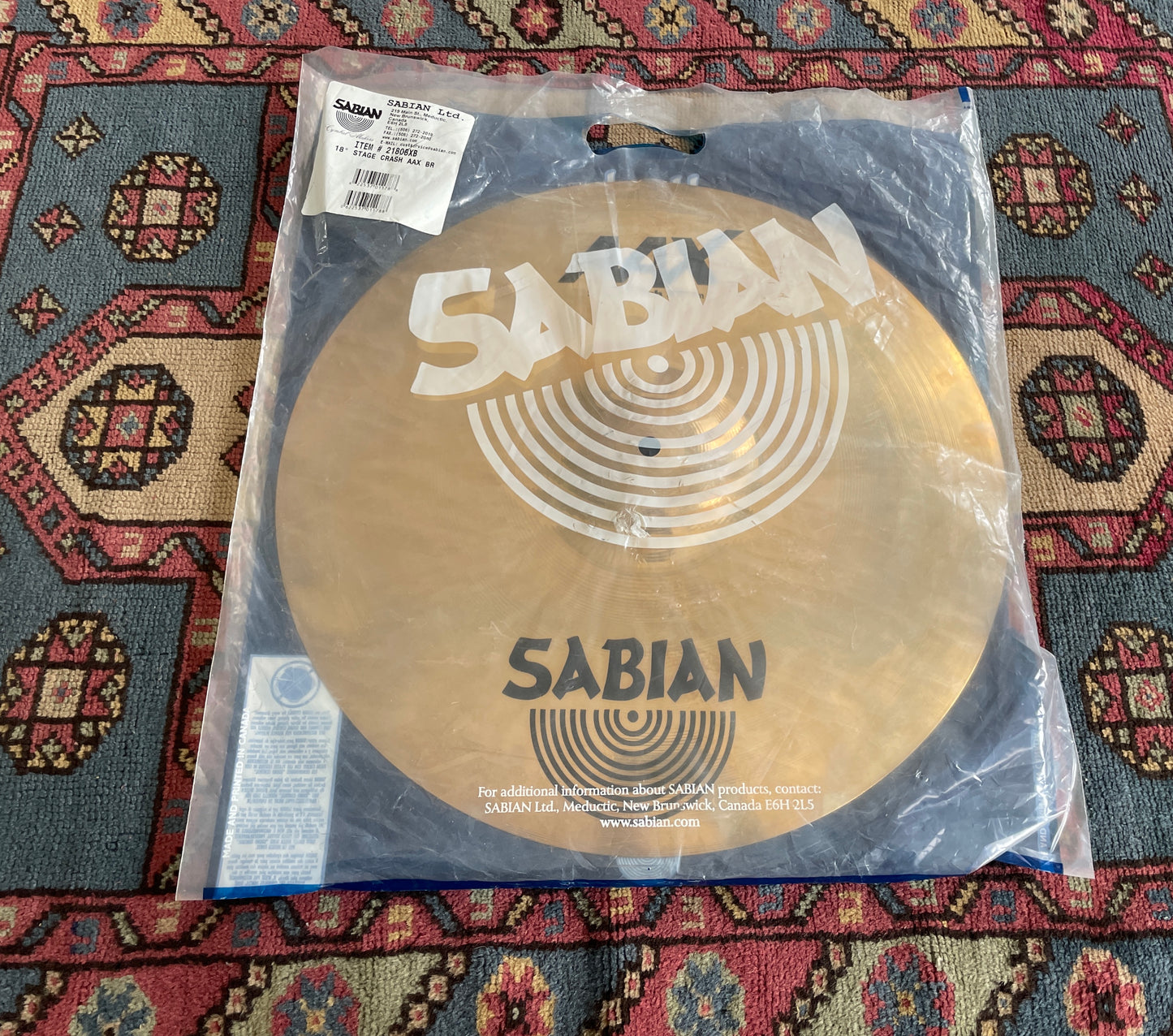 18" Sabian AAX Stage Crash Cymbal Brilliant 1562g 21808XB