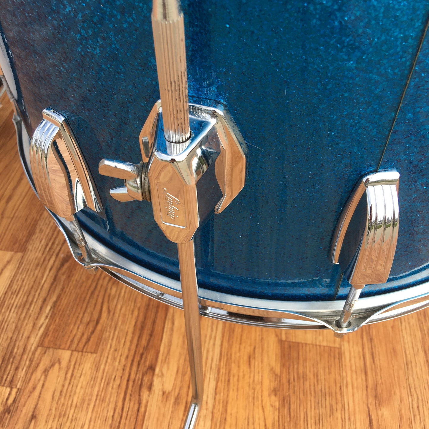 1968 Ludwig Hollywood Drum Set Blue Sparkle