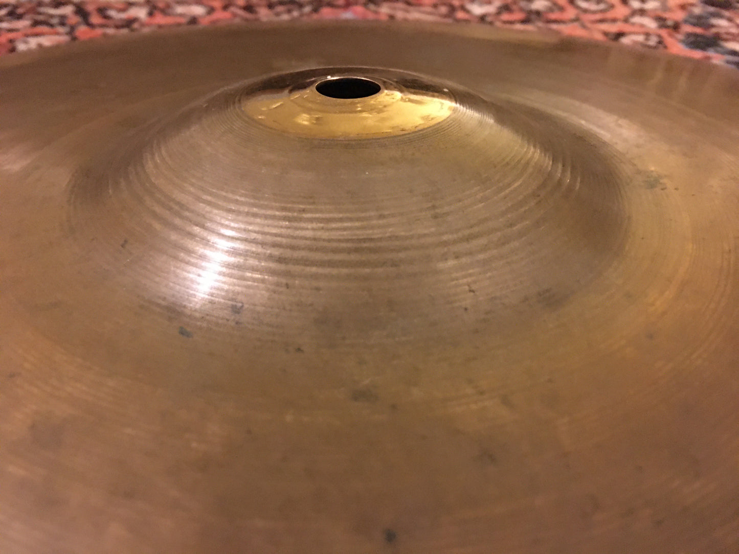 14" Vintage ZIldjian A Trans Stamp Hi Hat / Crash Cymbal Single 750g #590