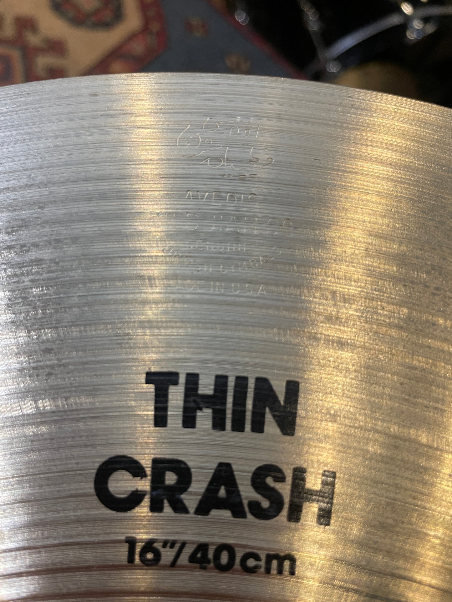 16" Zildjian A 1980s Thin Crash Cymbal 1074g