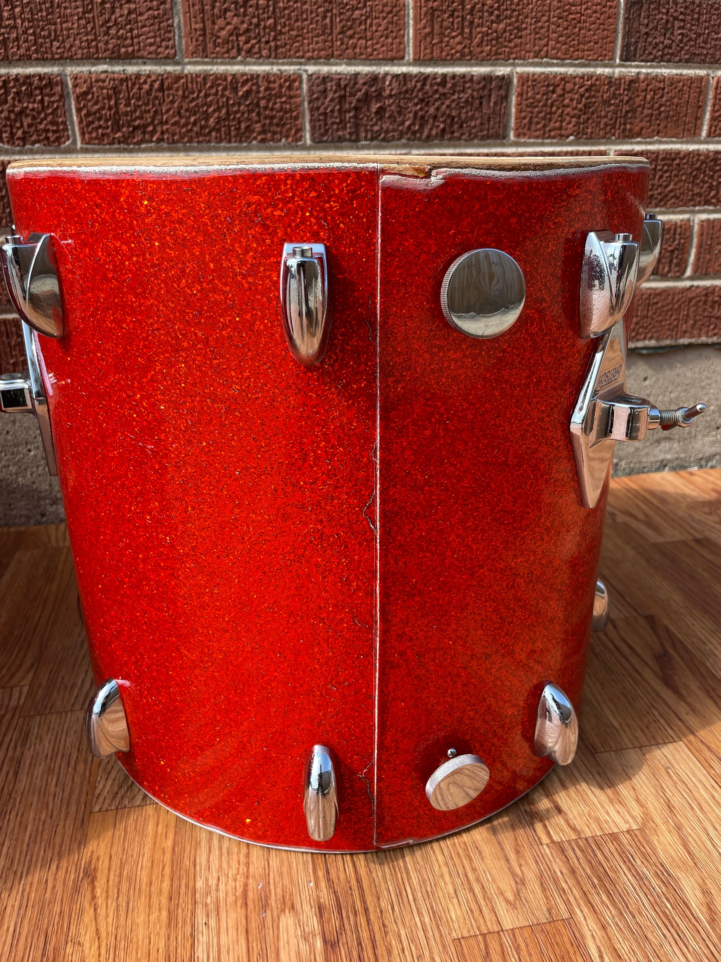 1960s Gretsch Progressive Jazz Drum Set Tangerine Sparkle