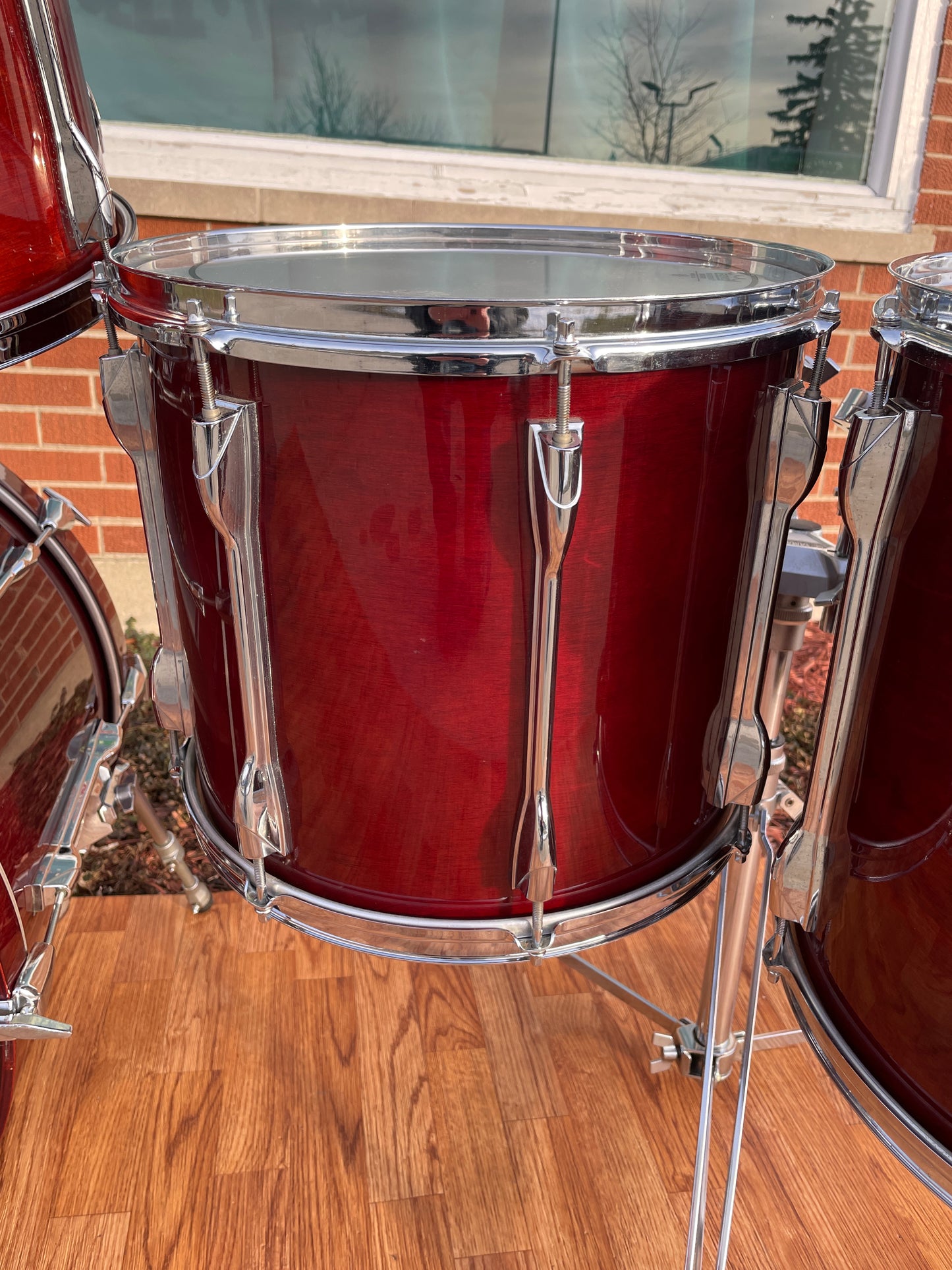 Vintage 1980s Yamaha Recording Custom Drum Set MIJ Red Cherry Wood CLEAN!