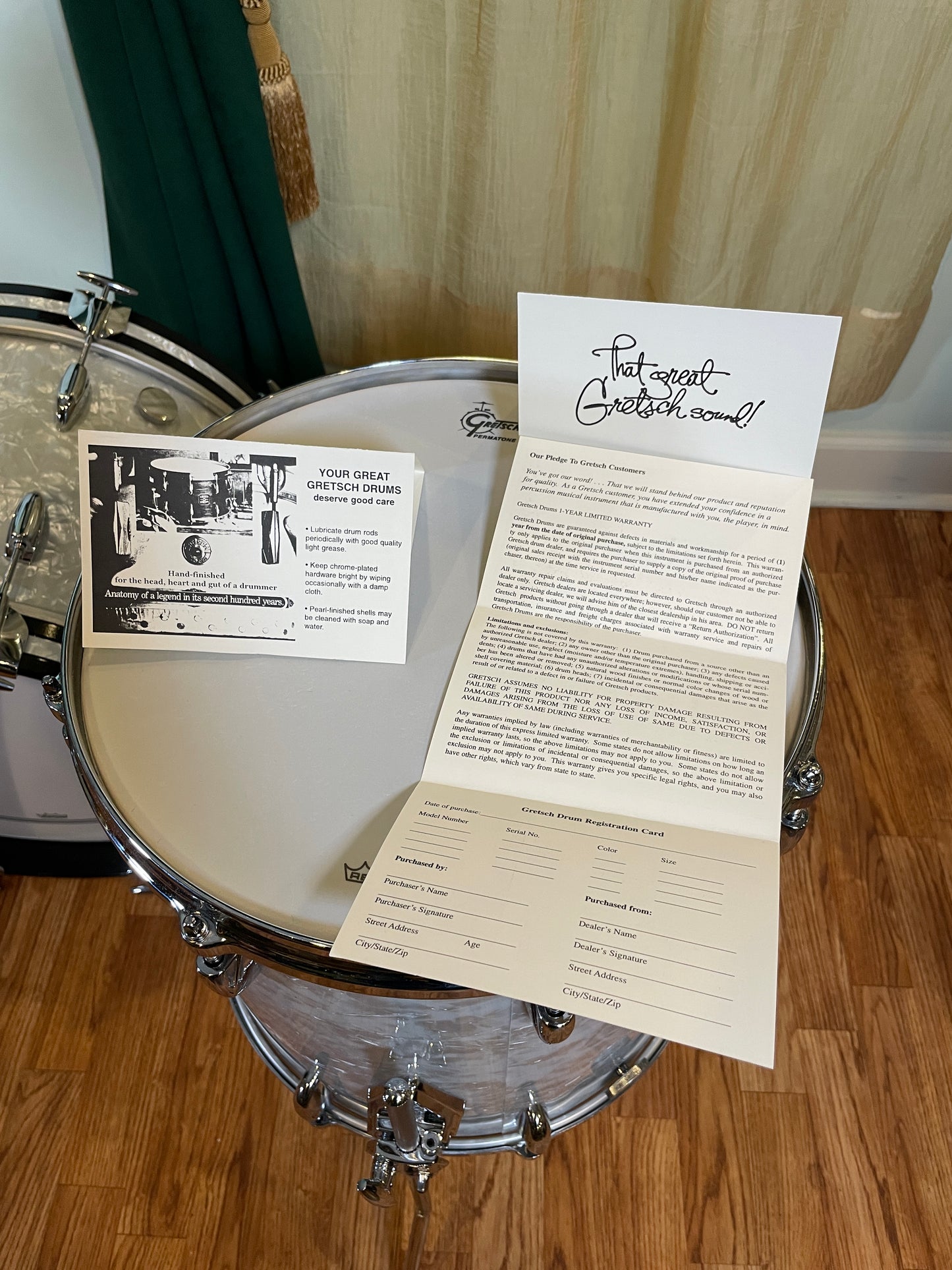 Gretsch USA Custom Bop Set White "60's Marine Pearl" 12x18/8x12/14x14