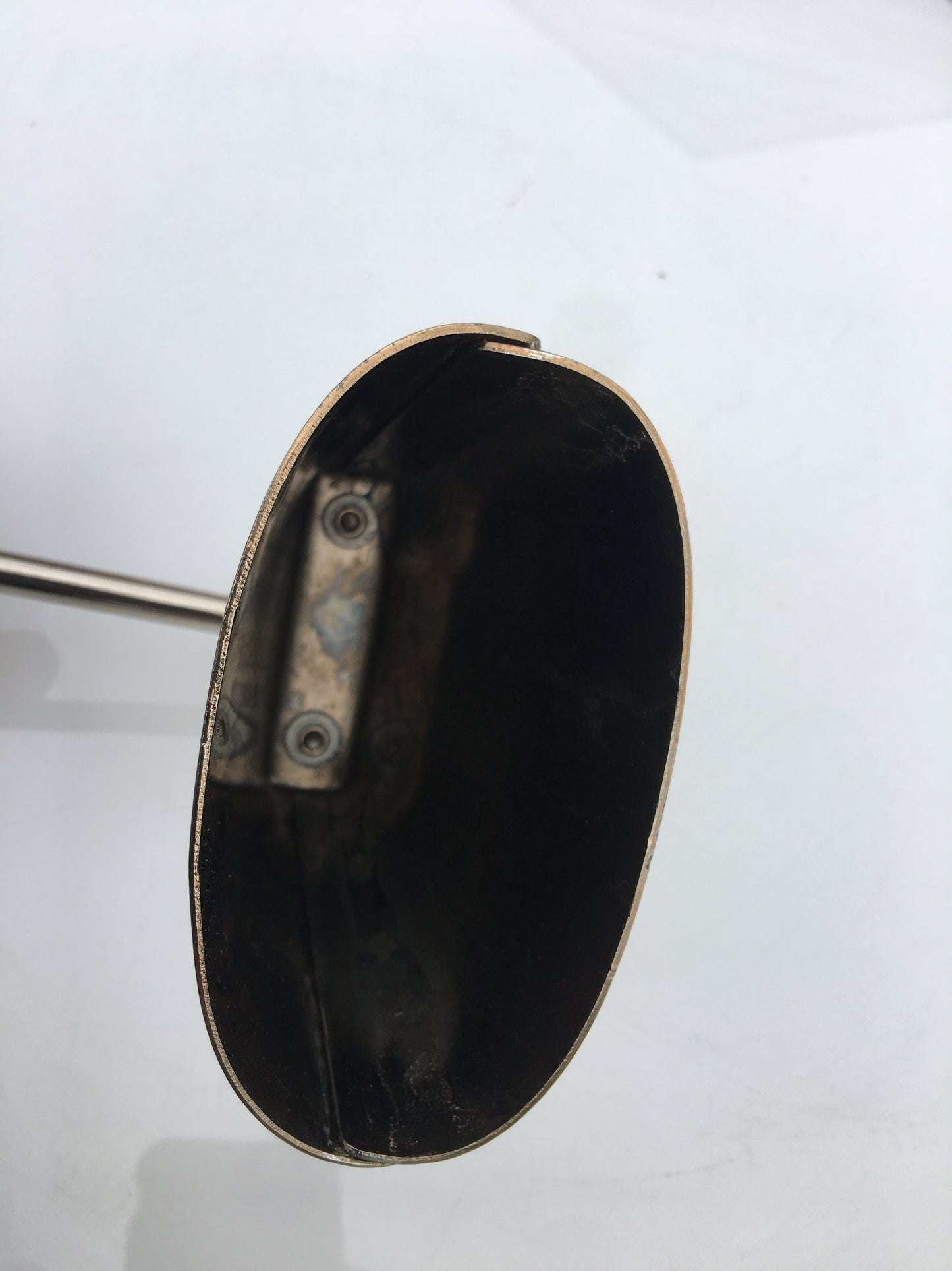 Vintage 1960s Ludwig Script Logo 5" Golden Tone Cow Bell And Holder Gold Tone Cowbell