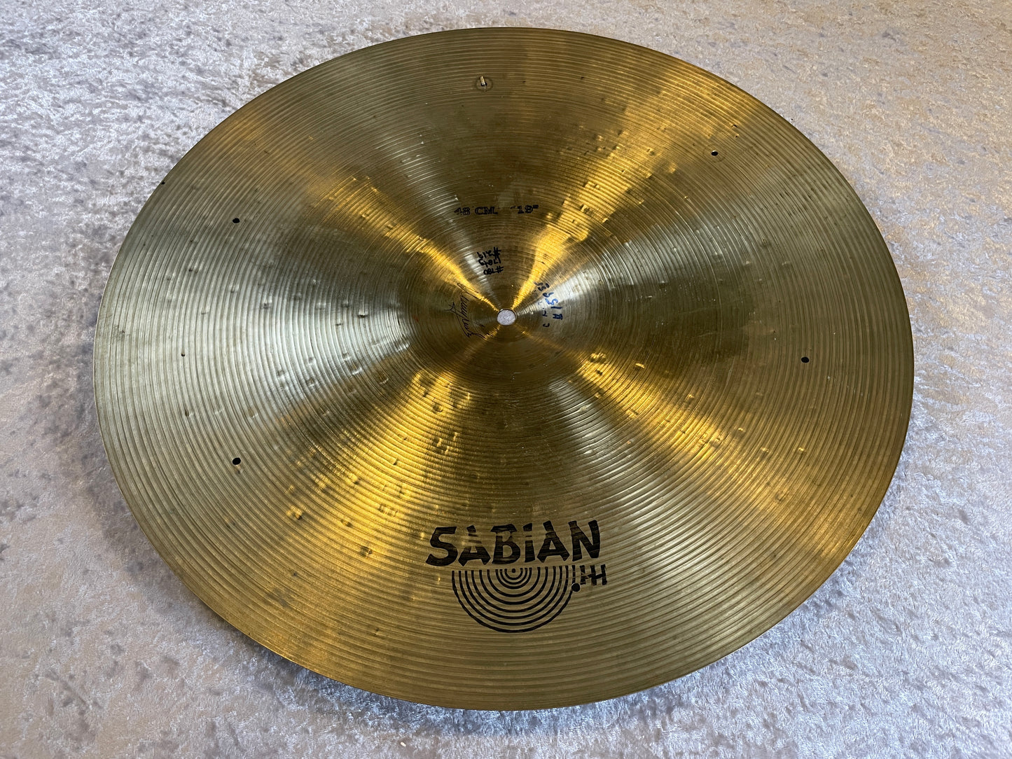 19" Sabian 1980s HH Crash Ride w/ Rivets 1784g #780