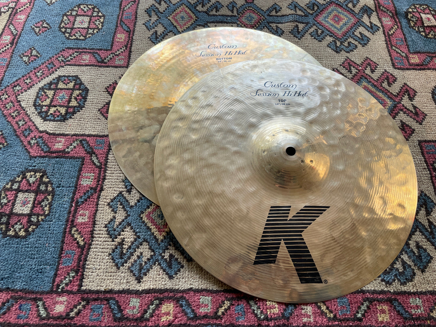 14" Zildjian K Custom Session Hi-Hat Cymbal Pair 1104g/992g K0993 *Video Demo*