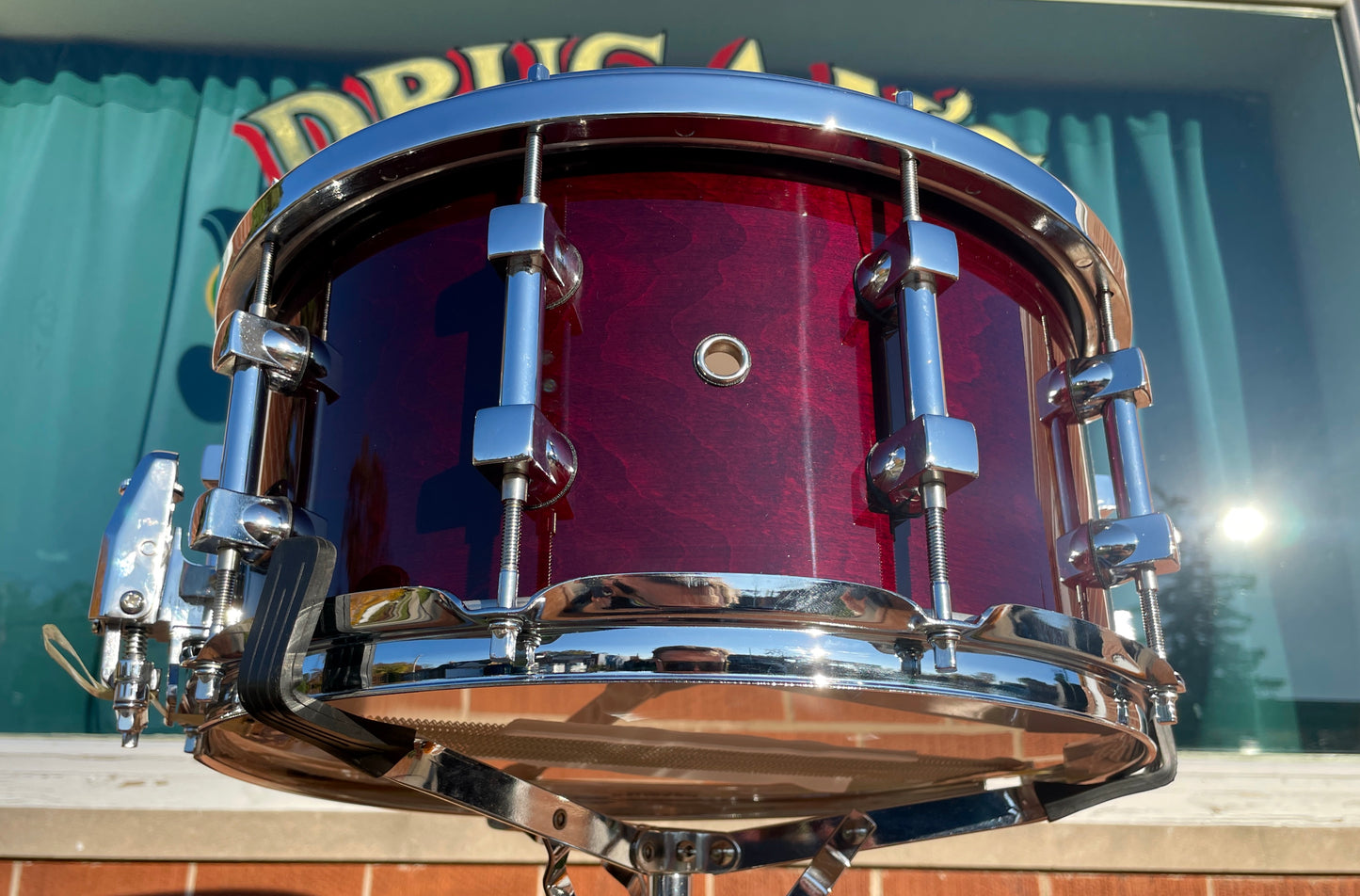 NOS Premier 7x14 Signia Maple Snare Drum Cherrywood 10-Lug