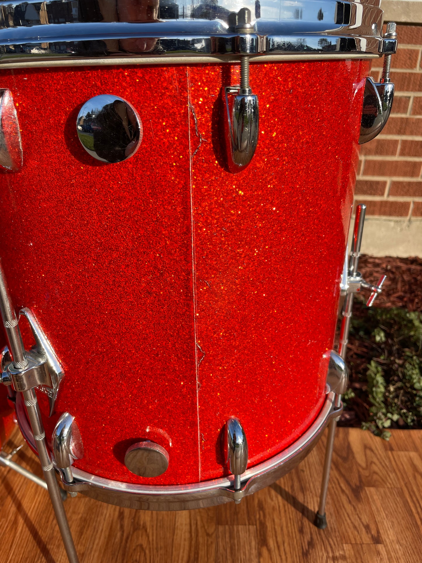 1960s Gretsch Progressive Jazz Drum Set Tangerine Sparkle