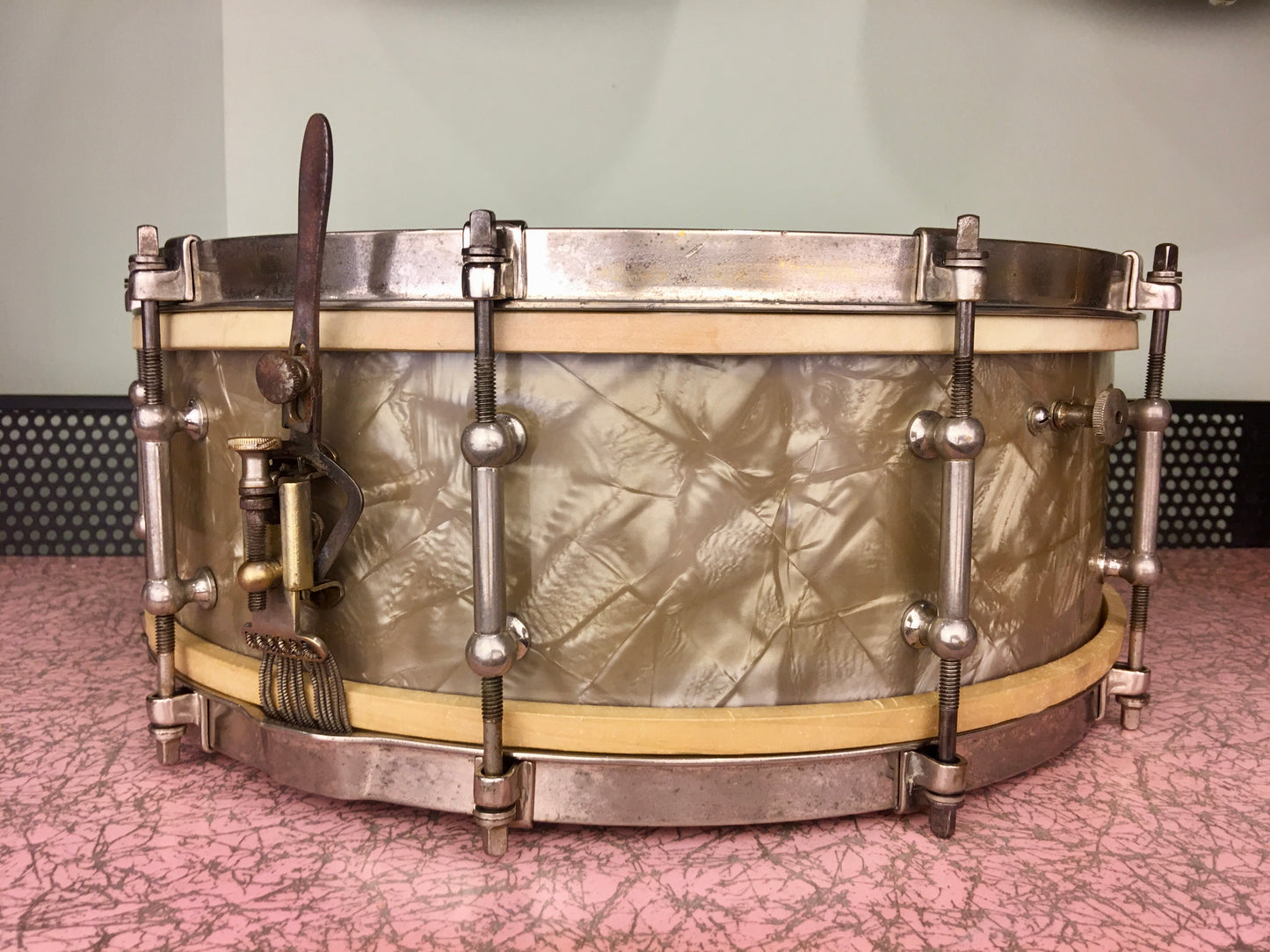 1935 Ludwig Standard 5x14 Lavender Pearl Snare Drum