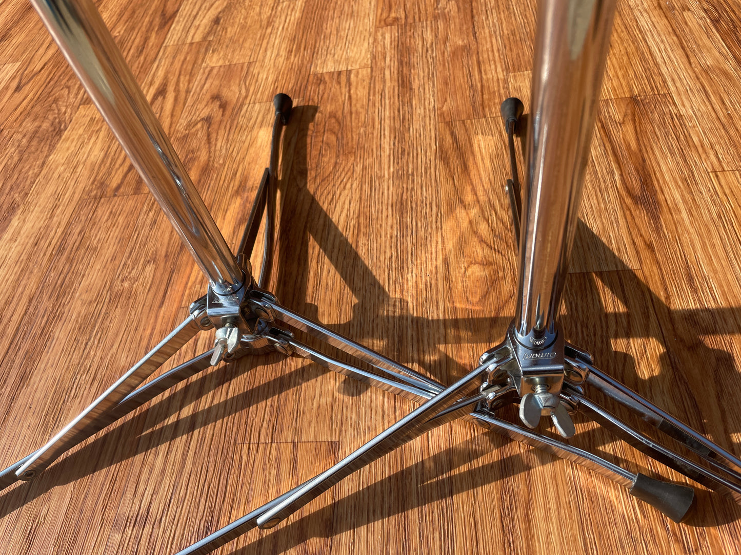 1960s Ludwig 1400 Flat Base Straight Cymbal Stand Pair (2 Pcs.)