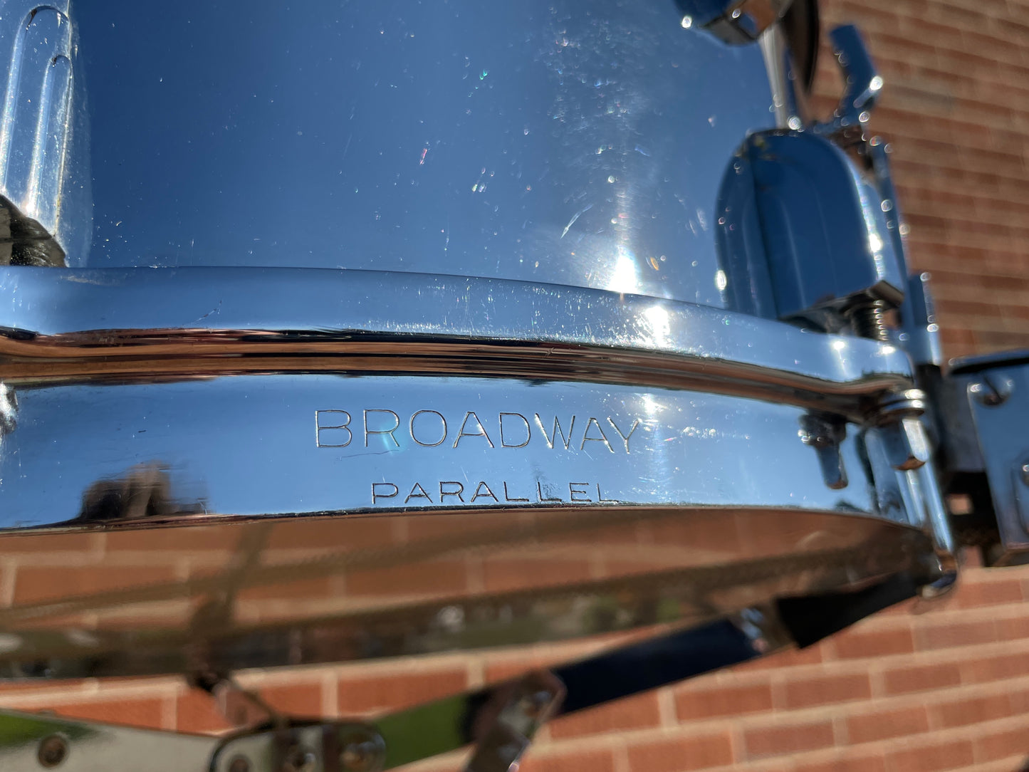 1930s Leedy 6.5x14 Chrome Over Brass Broadway Parallel Snare Drum COB *Video*