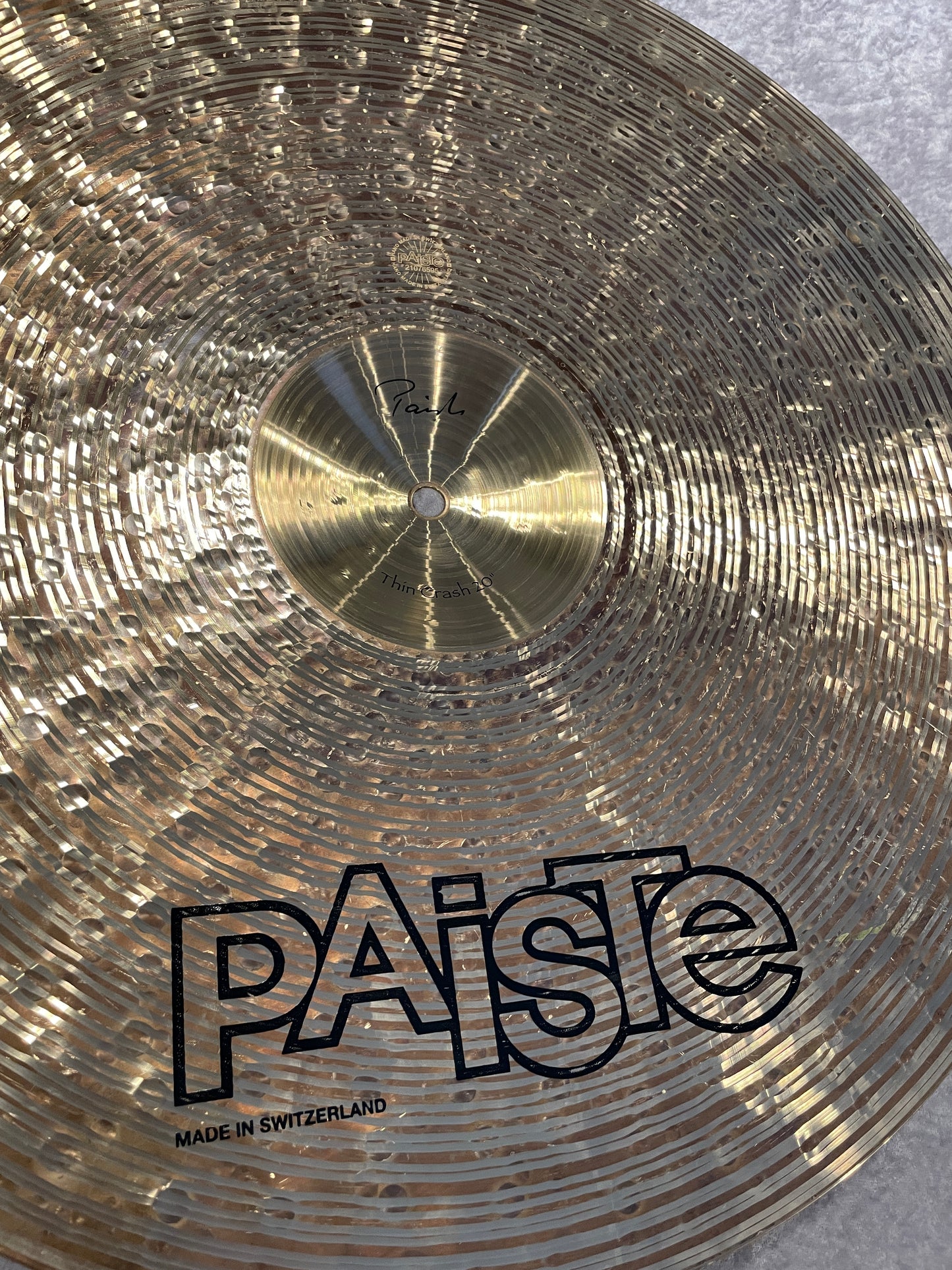20" Paiste Signature Traditionals Thin Crash Cymbal 1850g
