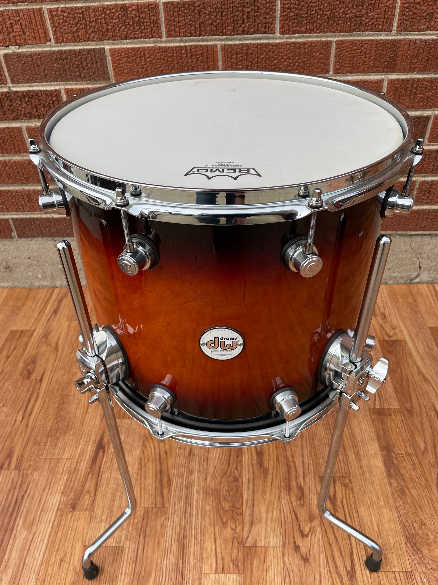 DW Design Series 12x14 Floor Tom Single Drum Tobacco Burst Drum Workshop