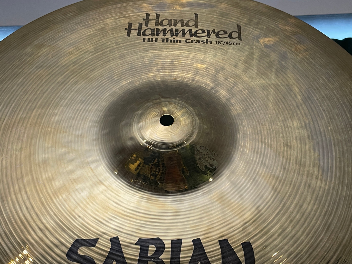 18" Sabian Hand Hammered HH Thin Crash Brilliant 1318g