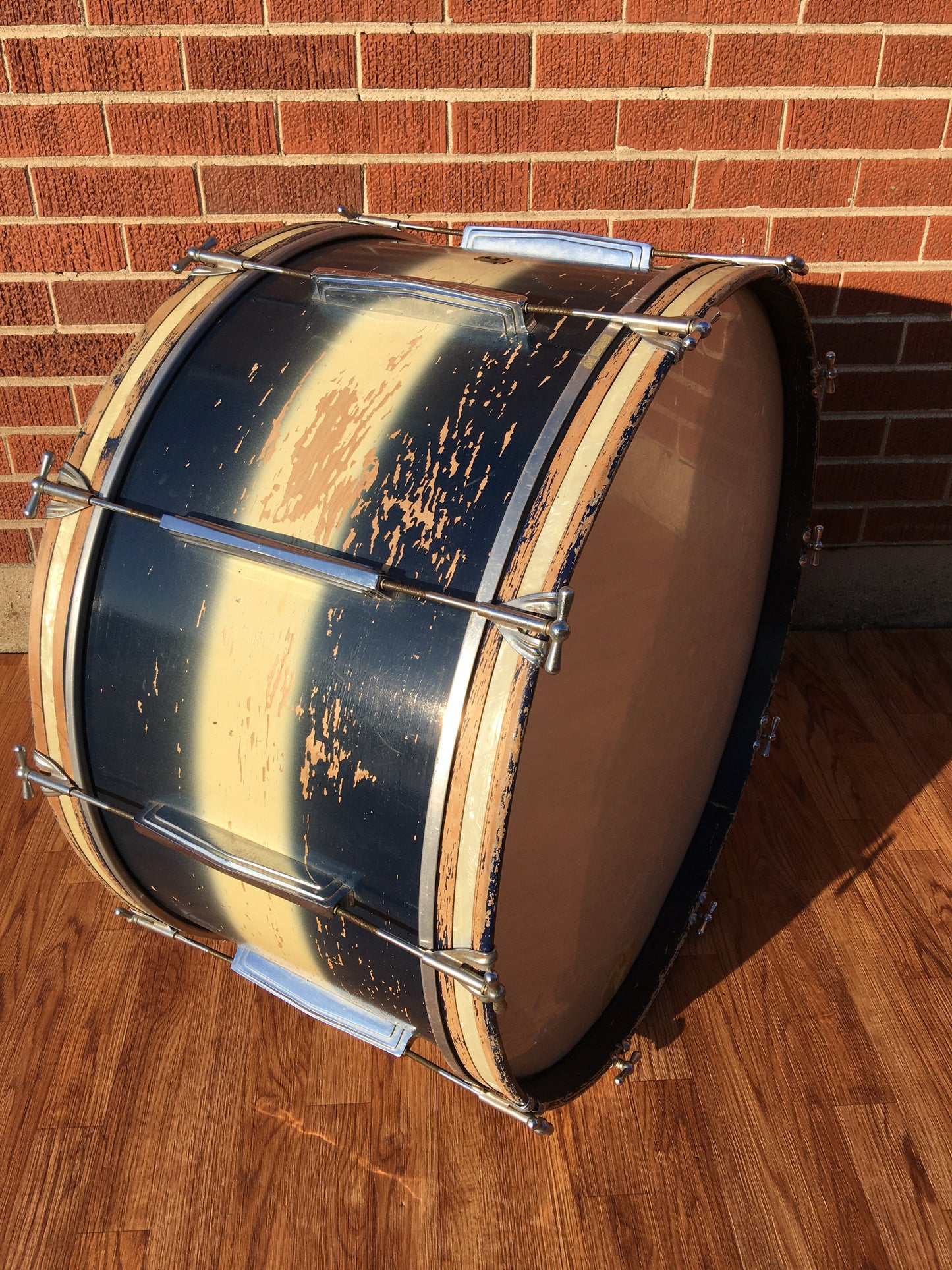 1960s Ludwig 14x28 Bass Drum Blue/Silver Duco