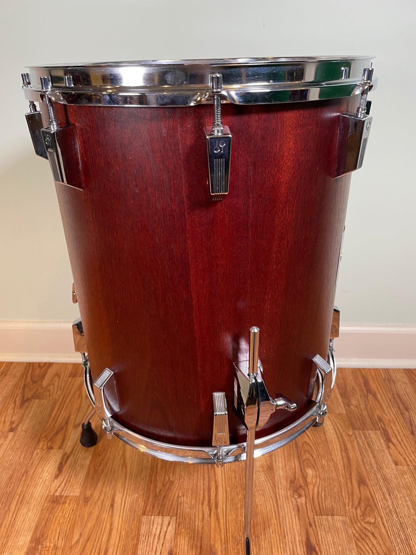Vintage Sonor Phonic Plus 15x17 Tom Drum Red Mahogany