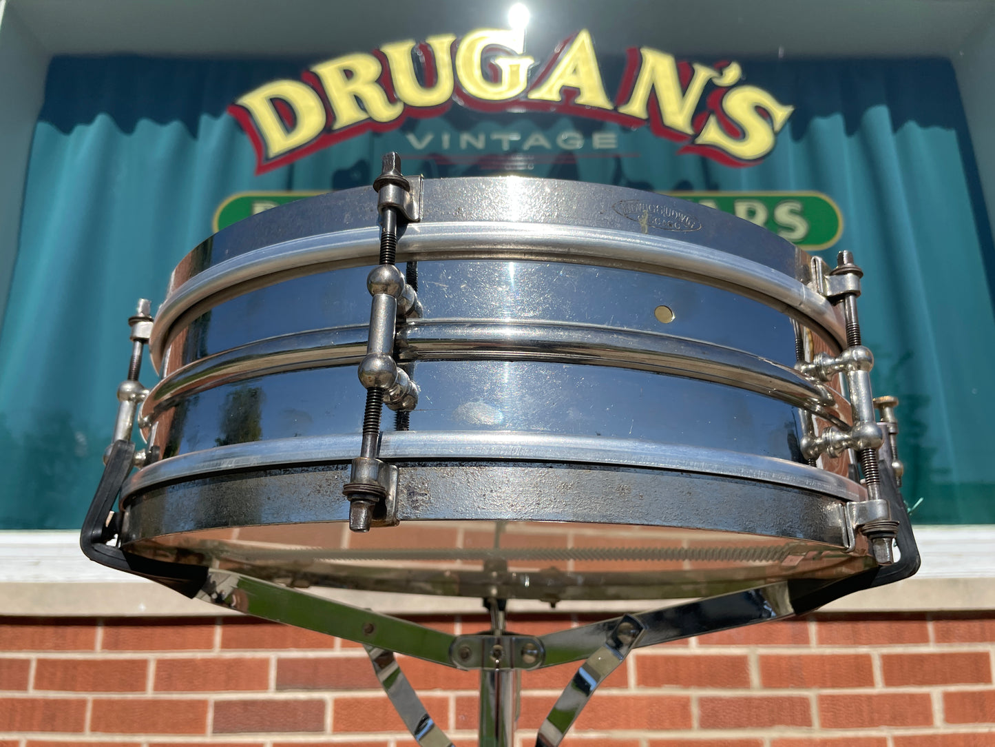 1920s Ludwig 4x14 Dance Model Pioneer 2-Pc. Brass Shell Snare Drum Universal