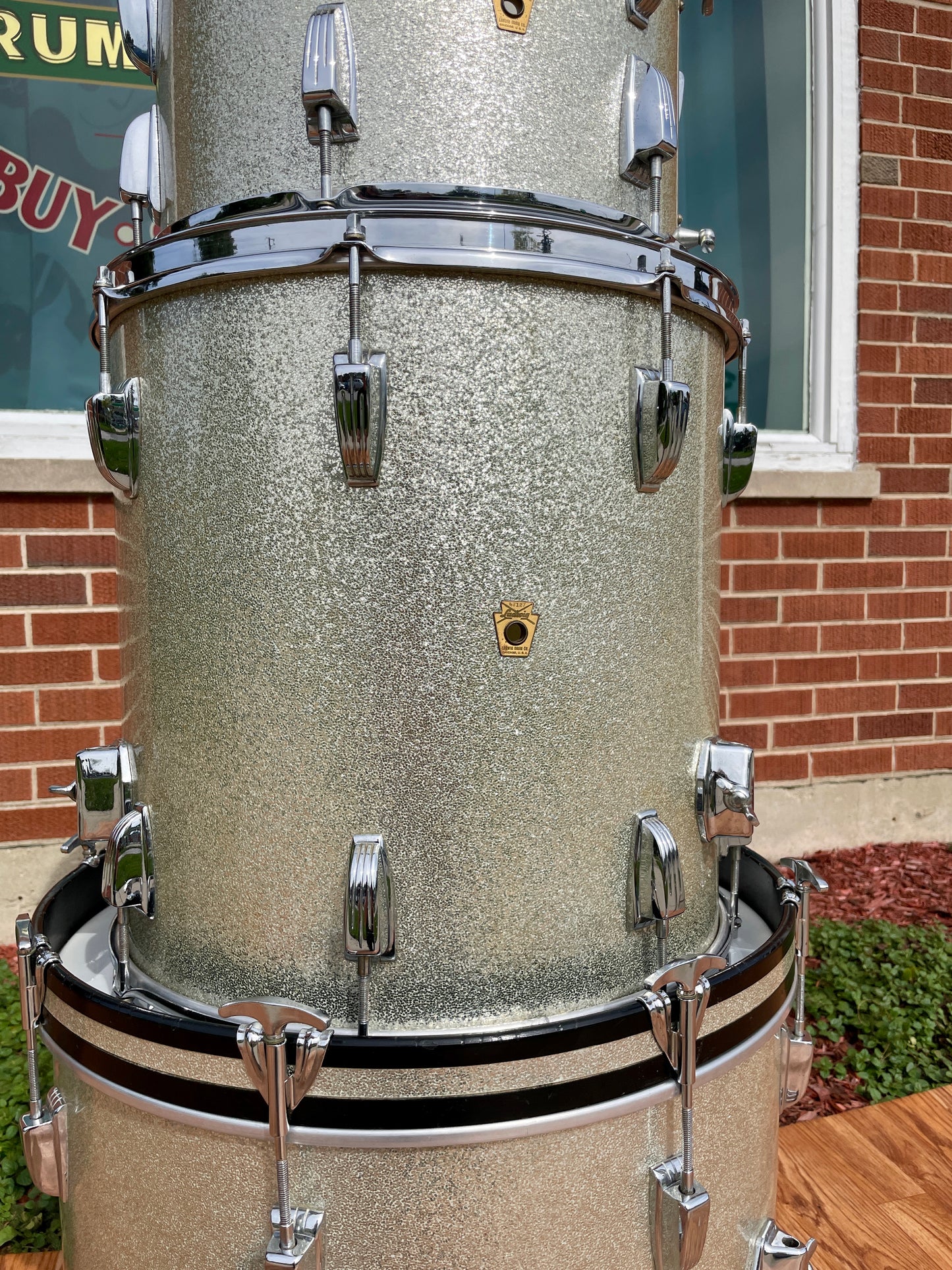 1964 Ludwig Super Beat Drum Set Silver Sparkle 20/13/16 COB