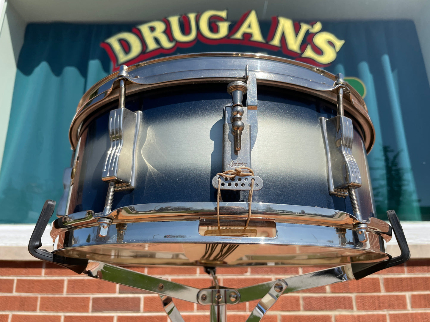 1965 Ludwig 5x14 Pioneer Snare Drum Silver / Blue Duco