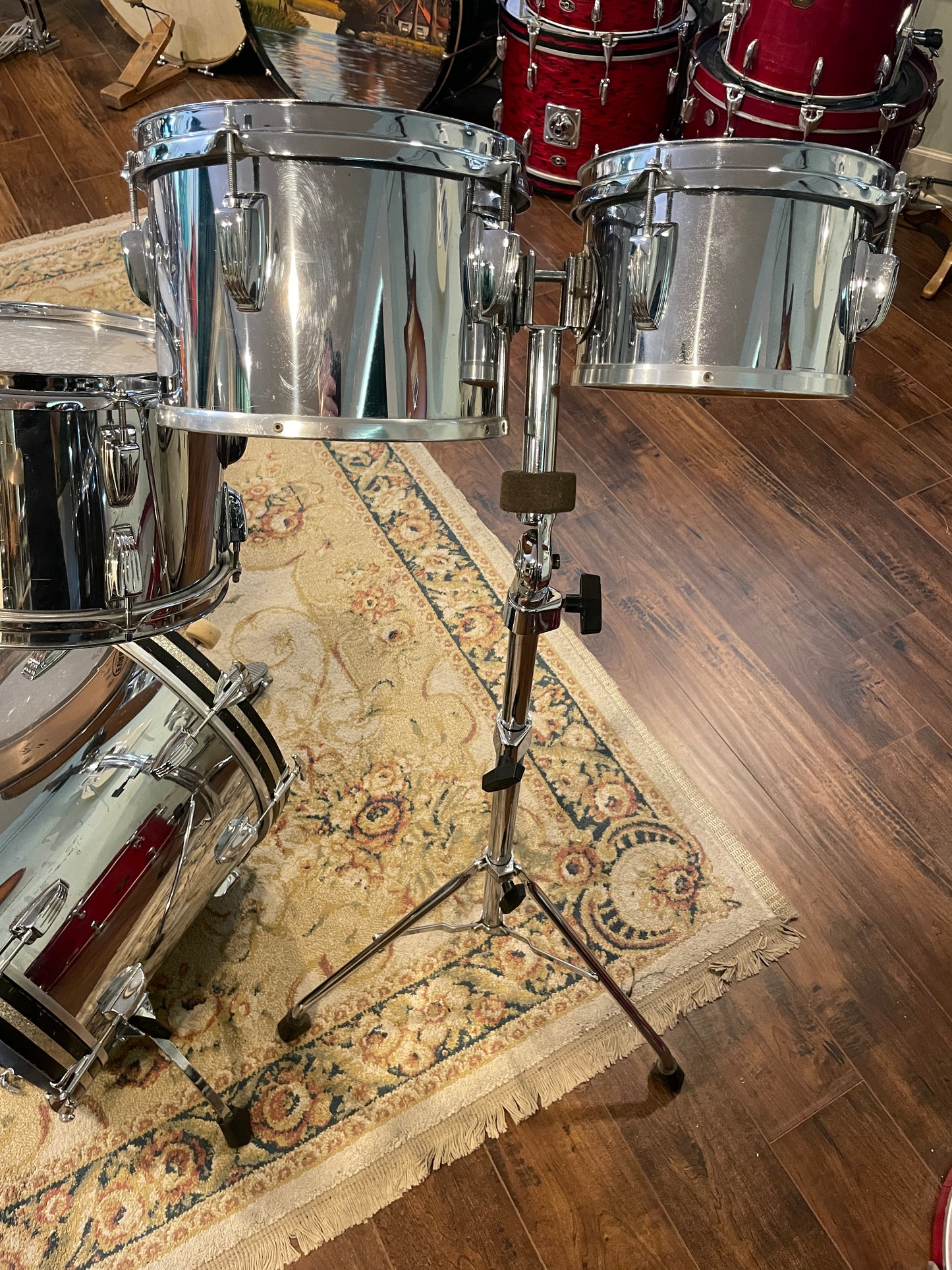 1979-80 Ludwig 9pc. Drum Set Chrome Over Wood *Video Demo*