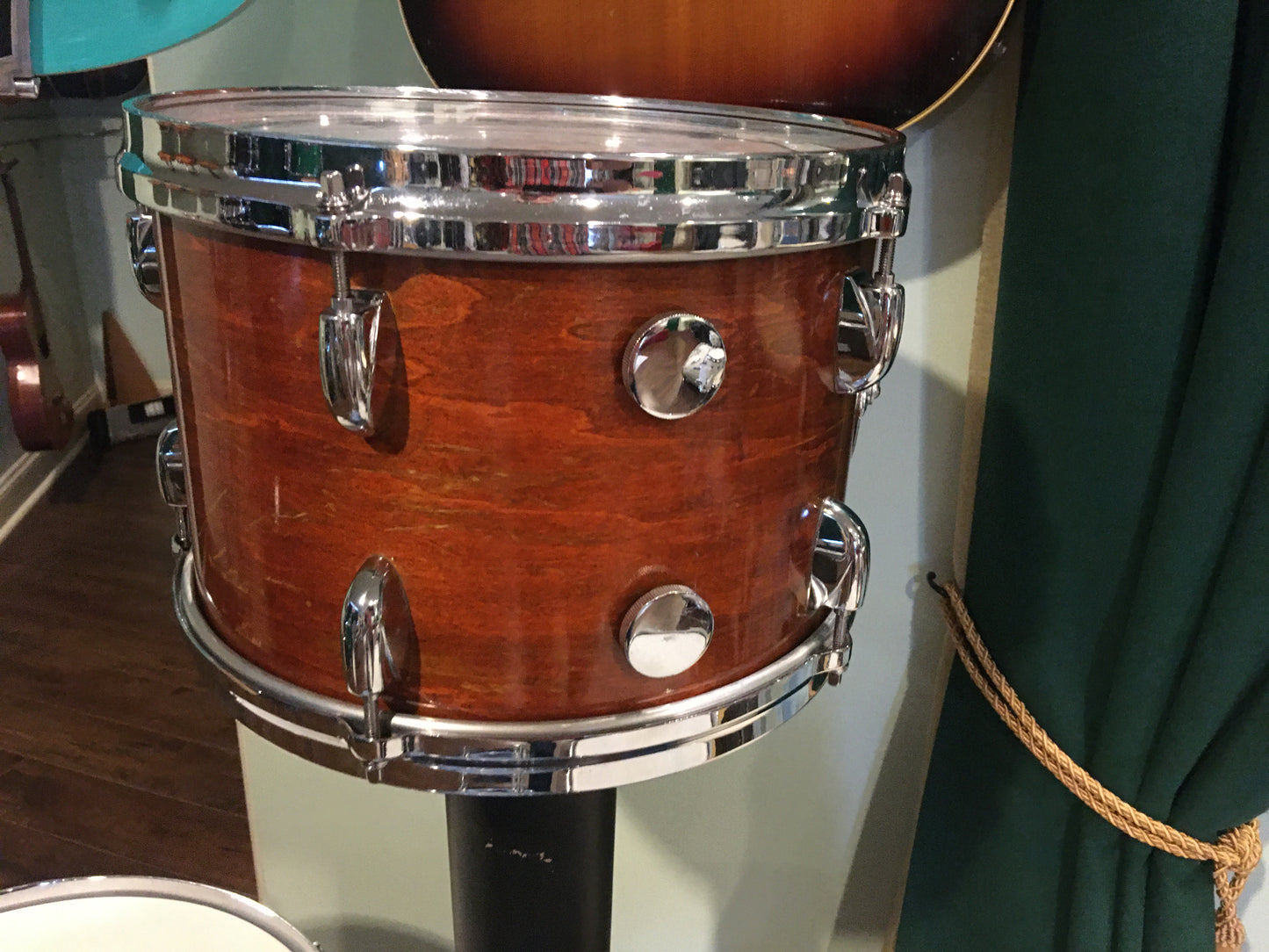 1970s Gretsch 8x12 Stop Sign Badge Tom Drum Rosewood Bop / Progressive Jazz