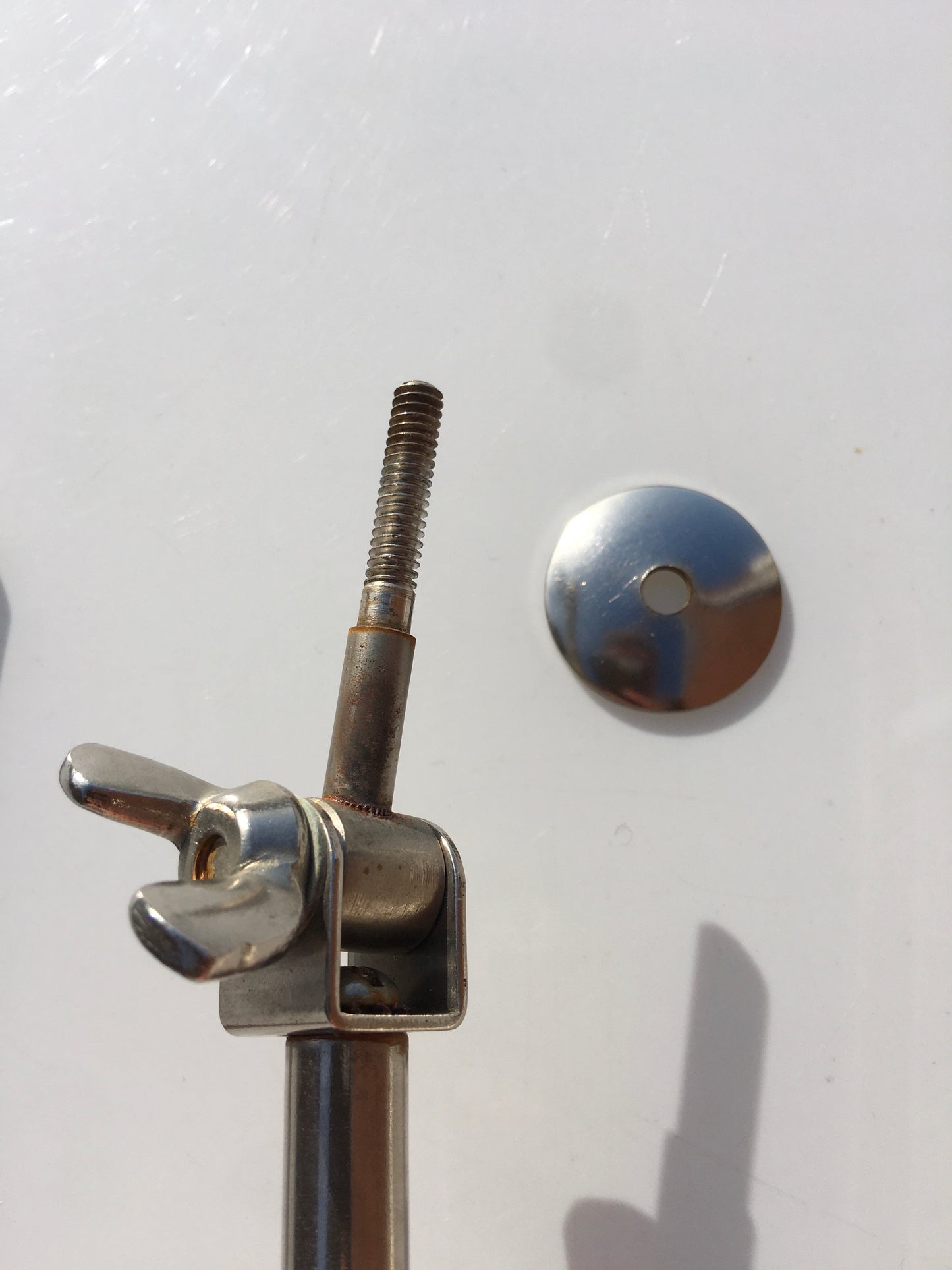 1950s W.F.L. Ludwig Adjustable Cymbal L-Arm Nickel