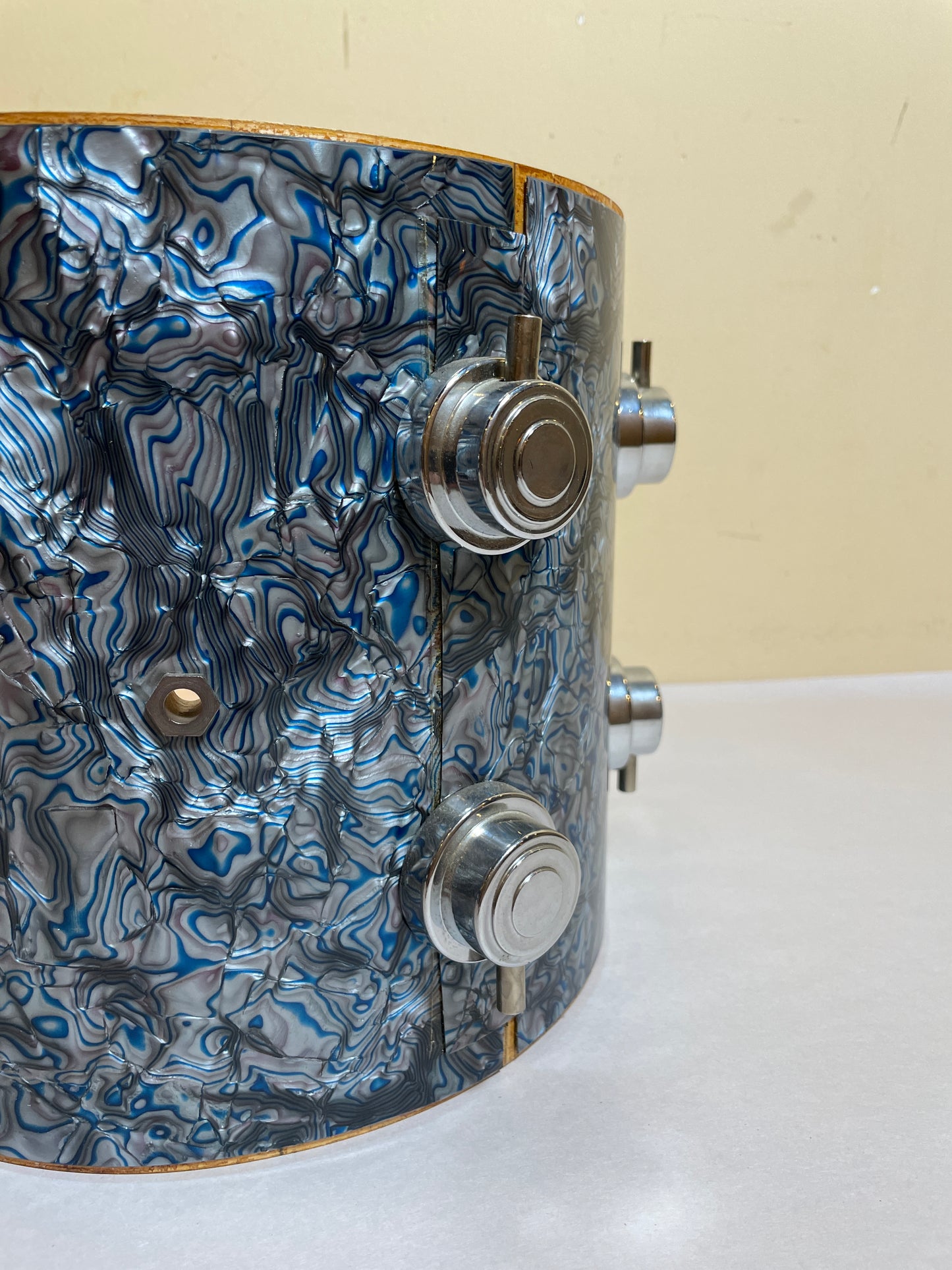 DW 9x10 Tom Drum Single Blue Swirl Pre-Collector's Series Drum Workshop