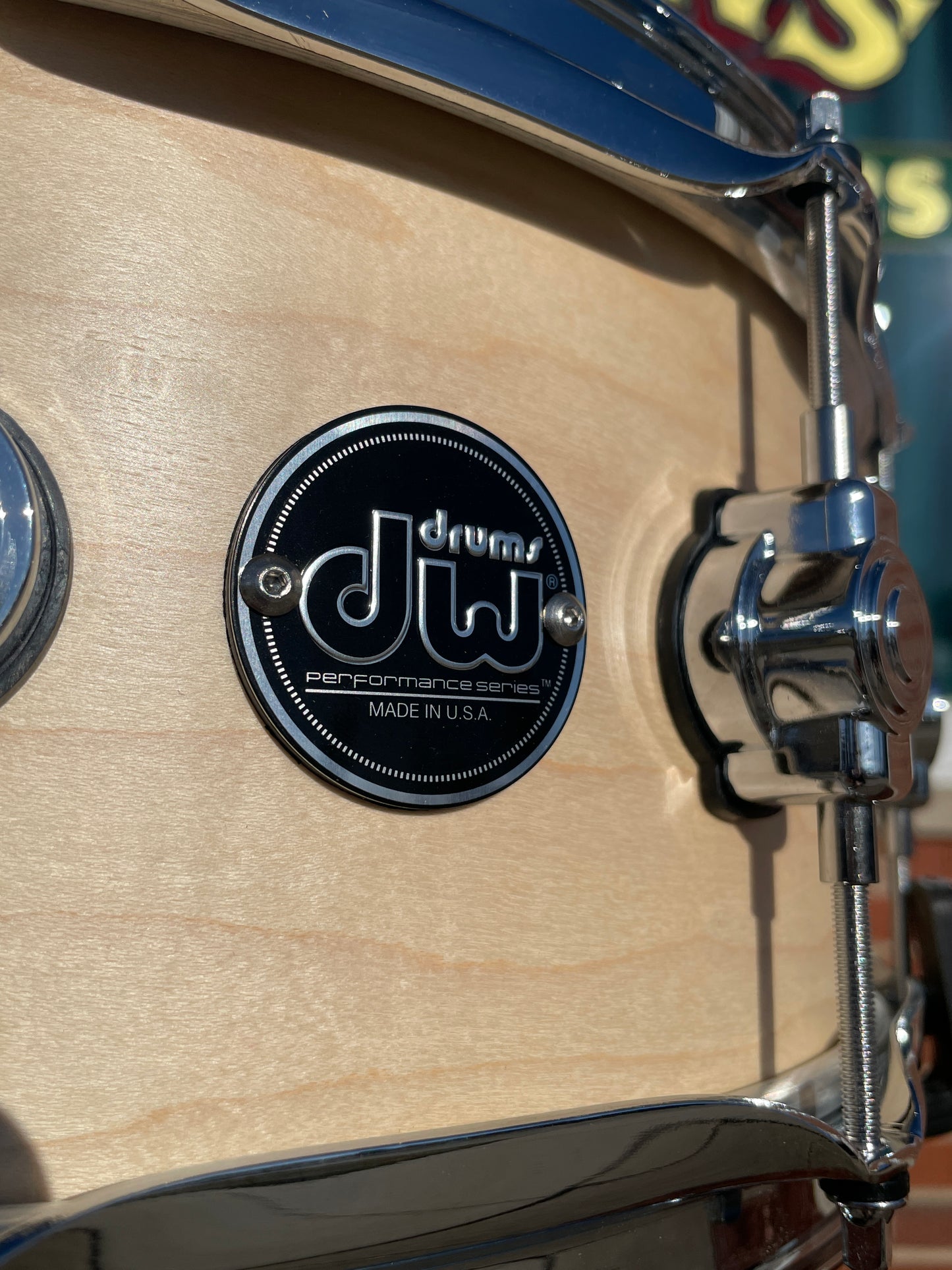 DW Performance Series 5.5x14 Snare Drum Natural Satin Oil Drum Workshop