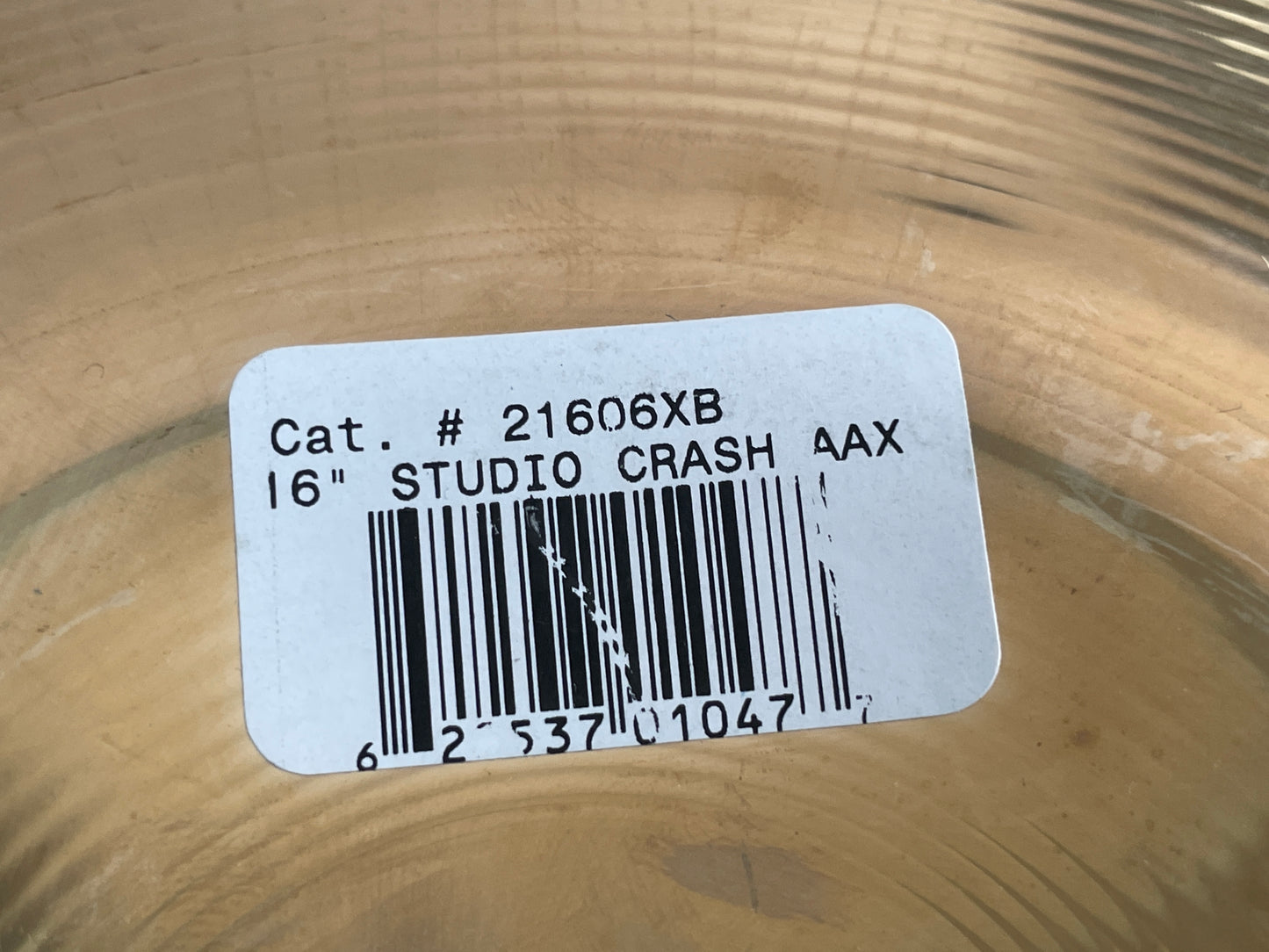 16" Sabian AAX Studio Crash Cymbal 1026g 21606XB