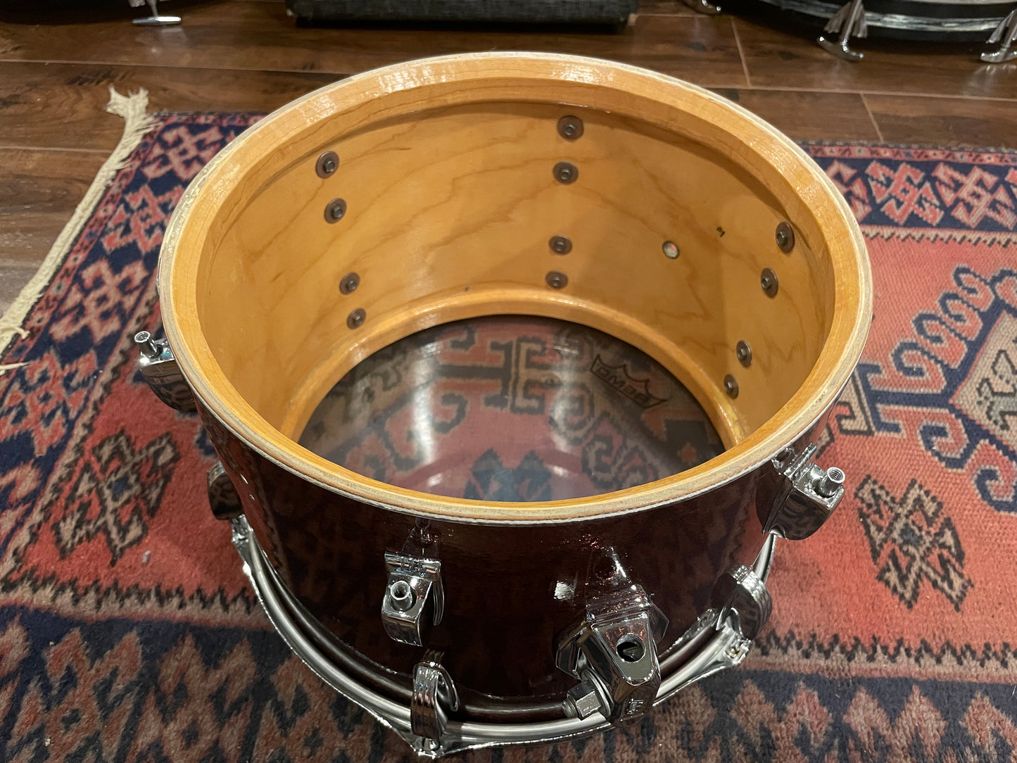1969 Ludwig 8x12 Tom Drum Burgundy Sparkle