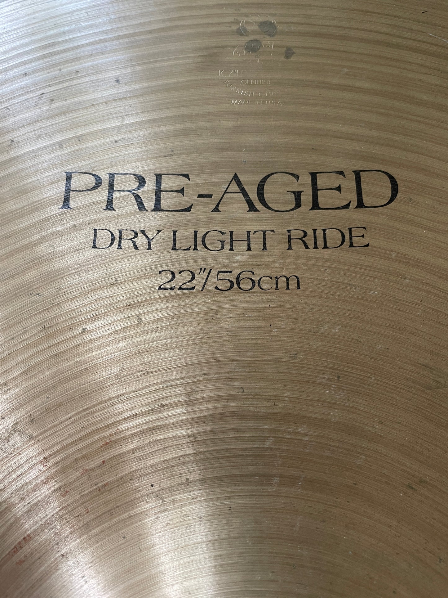 22" Zildjian K Pre-Aged Dry Light Ride Cymbal IAK PADLR 2378g #773