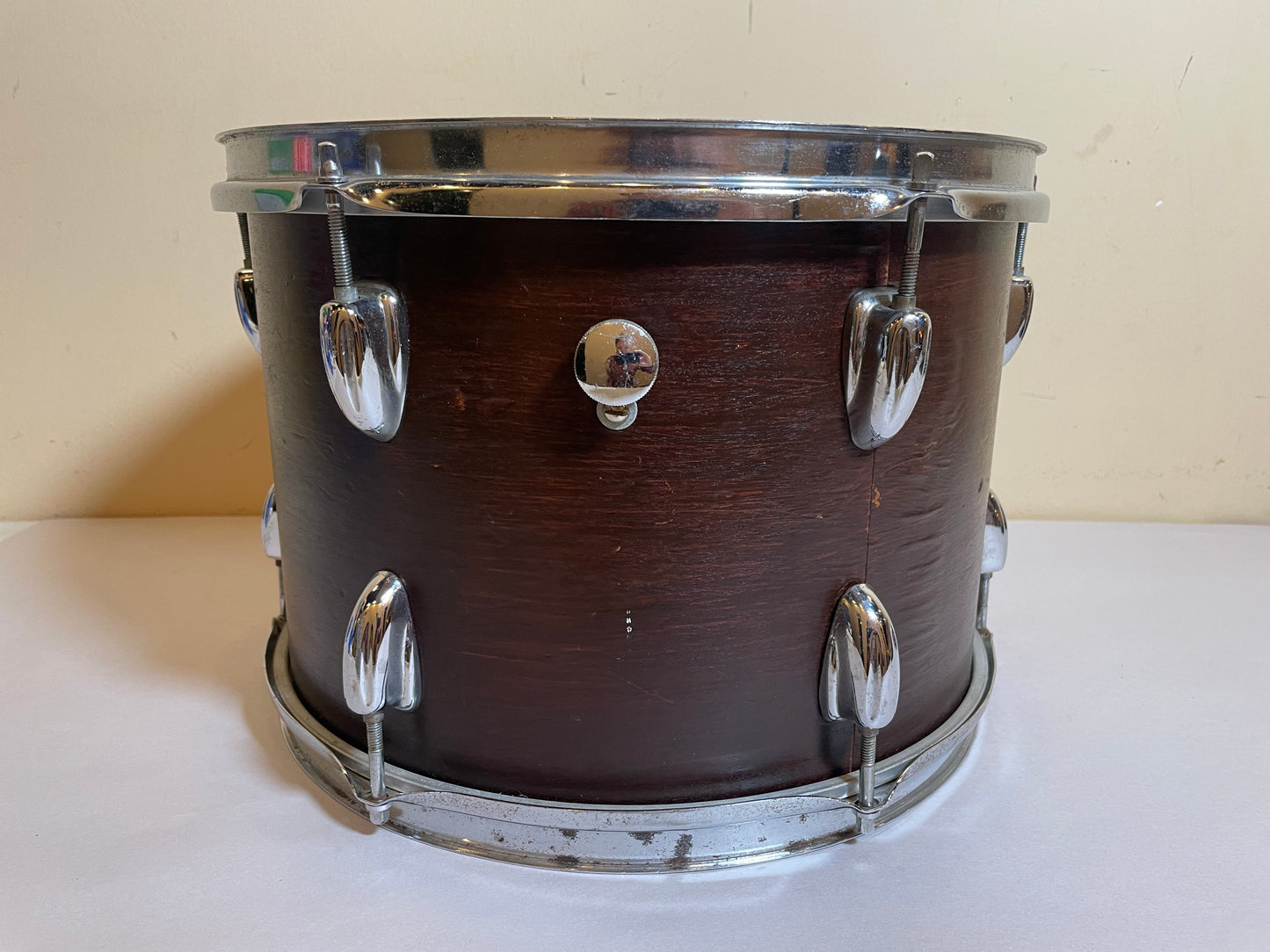1970s Slingerland 9x13 Tom Drum Single Brown Stain