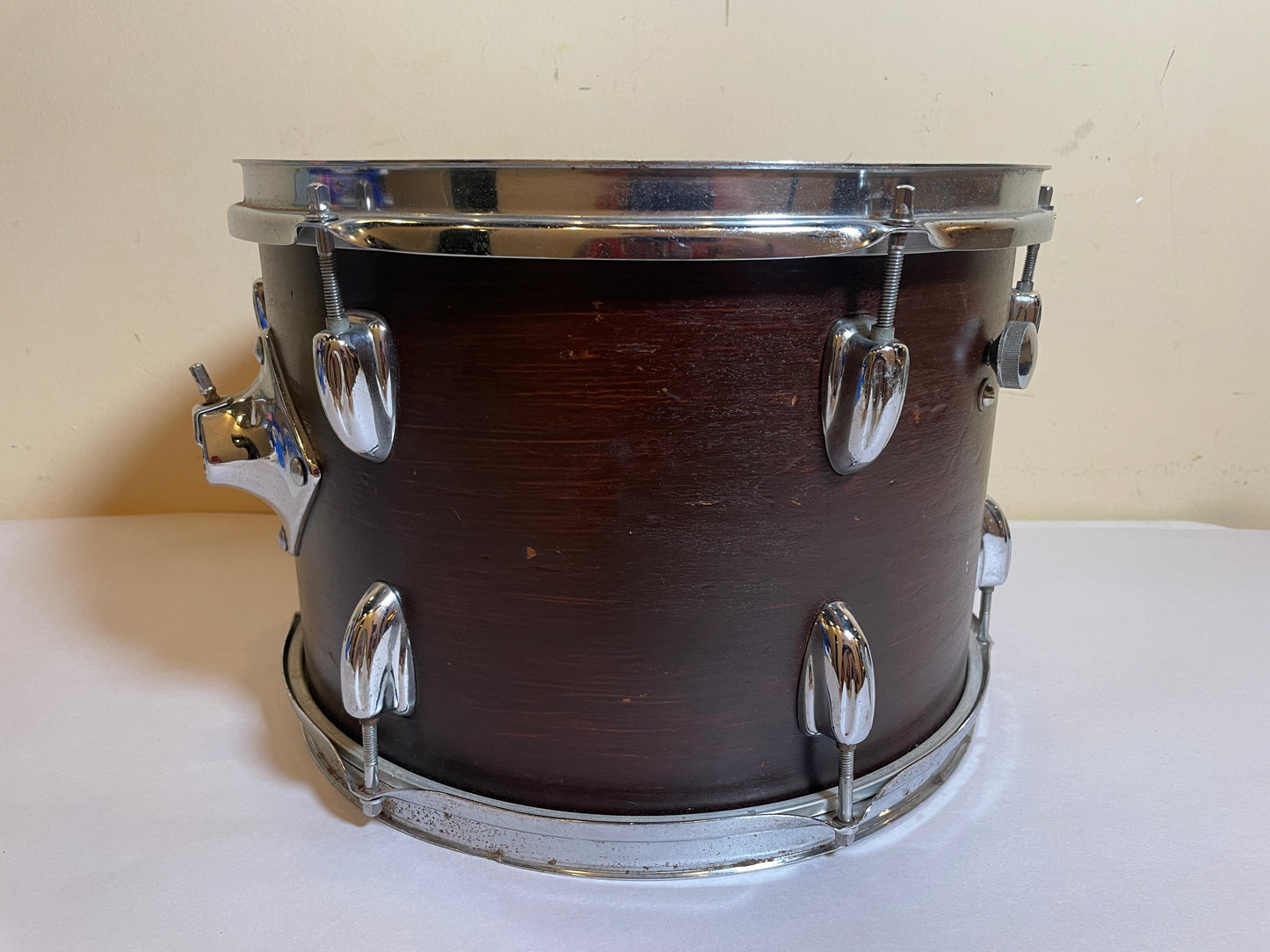 1970s Slingerland 9x13 Tom Drum Single Brown Stain