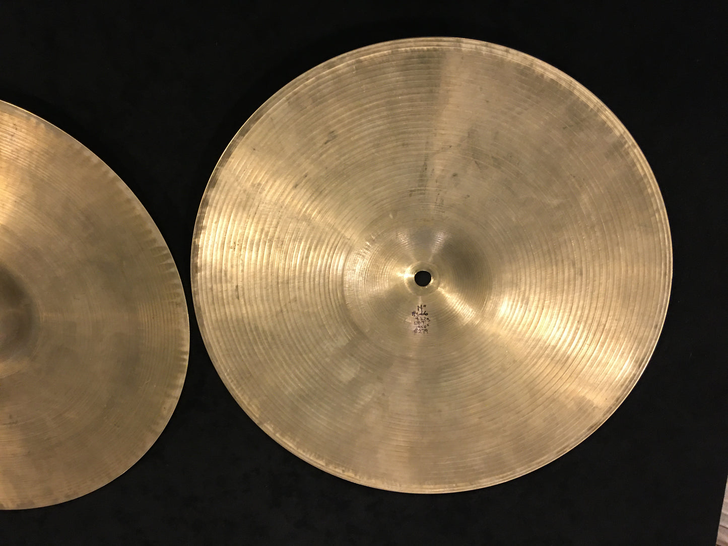 14" Zildjian A 1970s Hi-Hat Cymbal Set 932g/1066g #666 *Sound File*