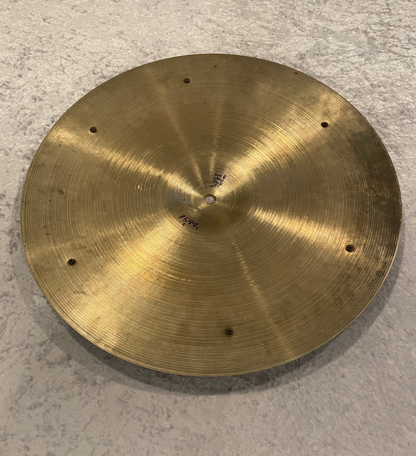 20" Zildjian A 1960s Crash Ride Cymbal w/ Factory Rivets 1599g #795