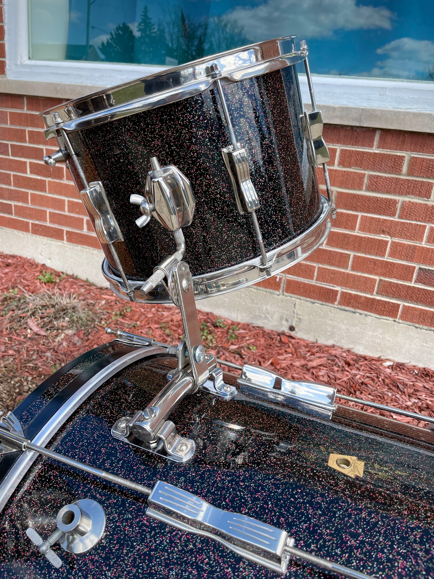 1964 Ludwig Club Date Drum Set Black Galaxy 20/12/14/5x14