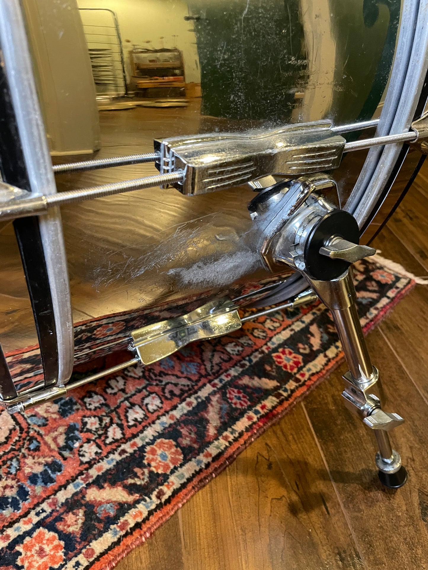 1970s Ludwig 10x26 Stainless Steel Bass Drum