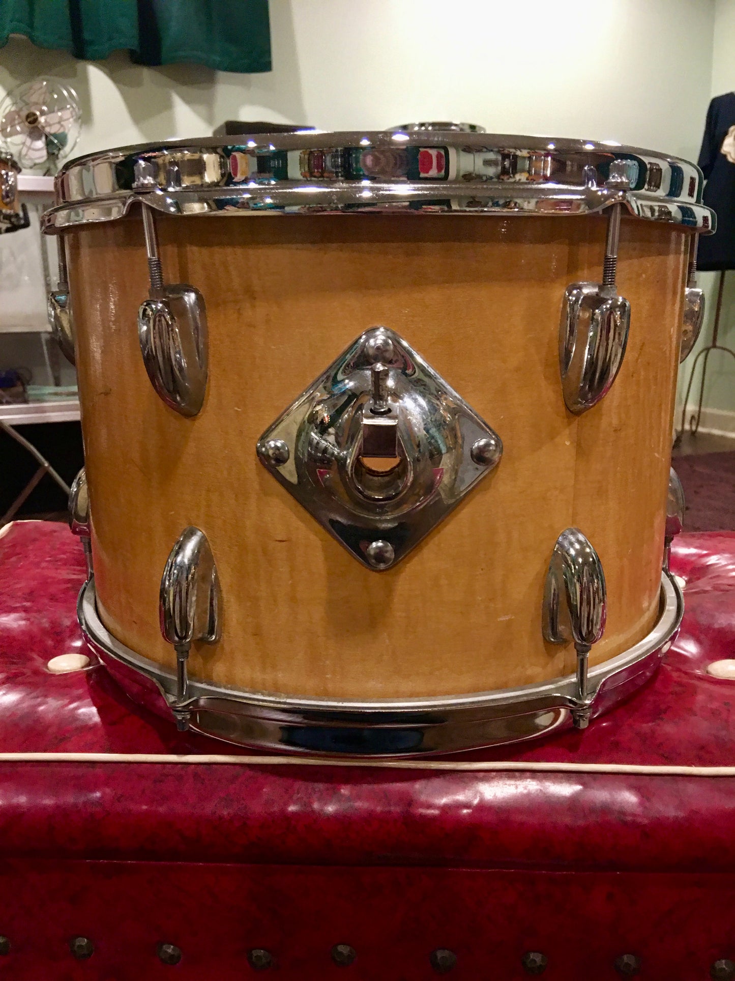 1970s Slingerland 9x13 Natural Maple 5 ply Tom Drum