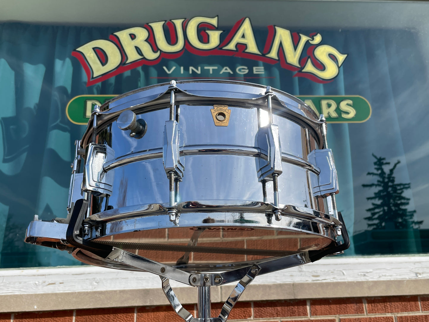 1969 Ludwig No. 411 Super Sensitive 6.5x14 Snare Drum Supraphonic