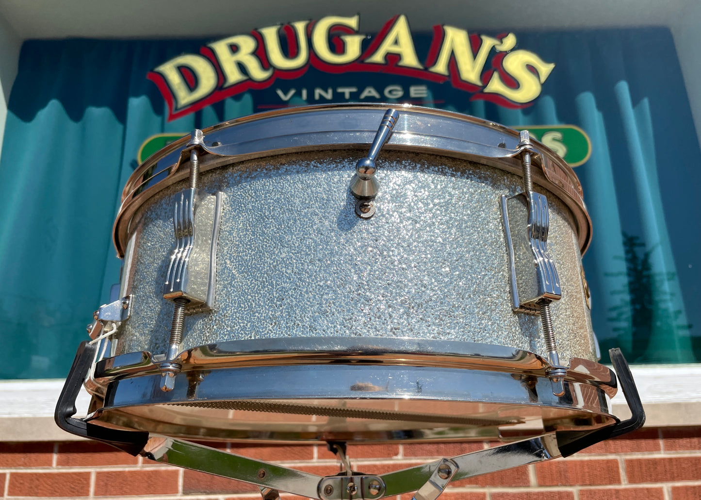 1963 Ludwig 5x14 Pioneer Snare Drum Silver Sparkle