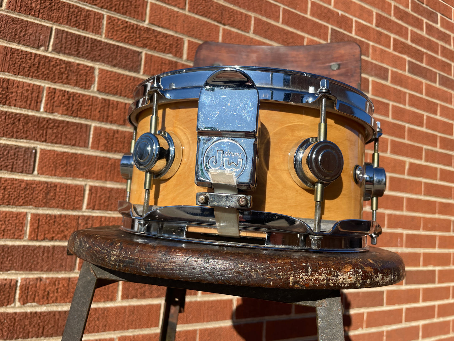 2002 DW 5x10 Soprano Snare Natural Drum Workshop