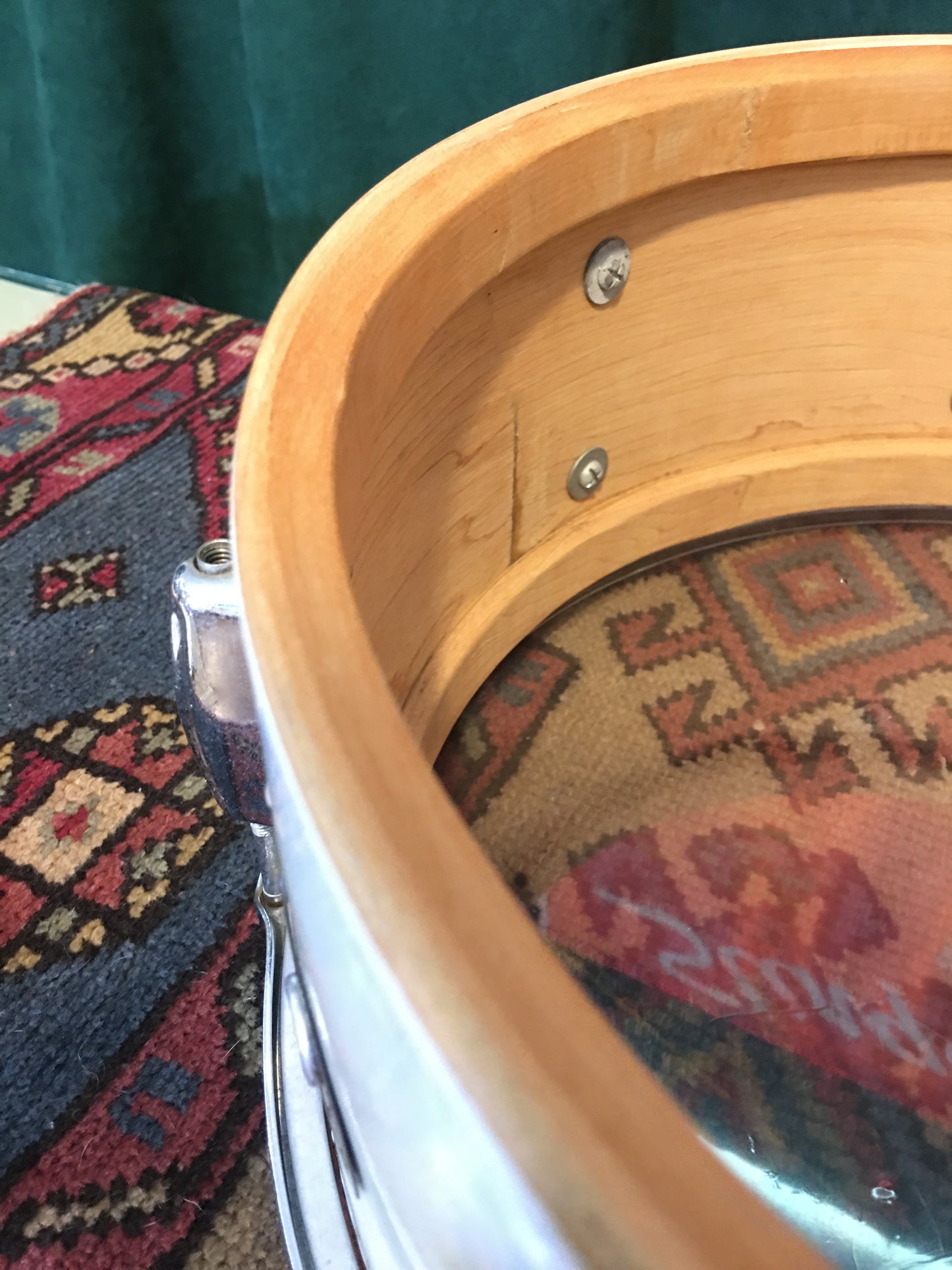 1956-59 Slingerland 5.5x14 Radio King Snare Drum White Marine Pearl