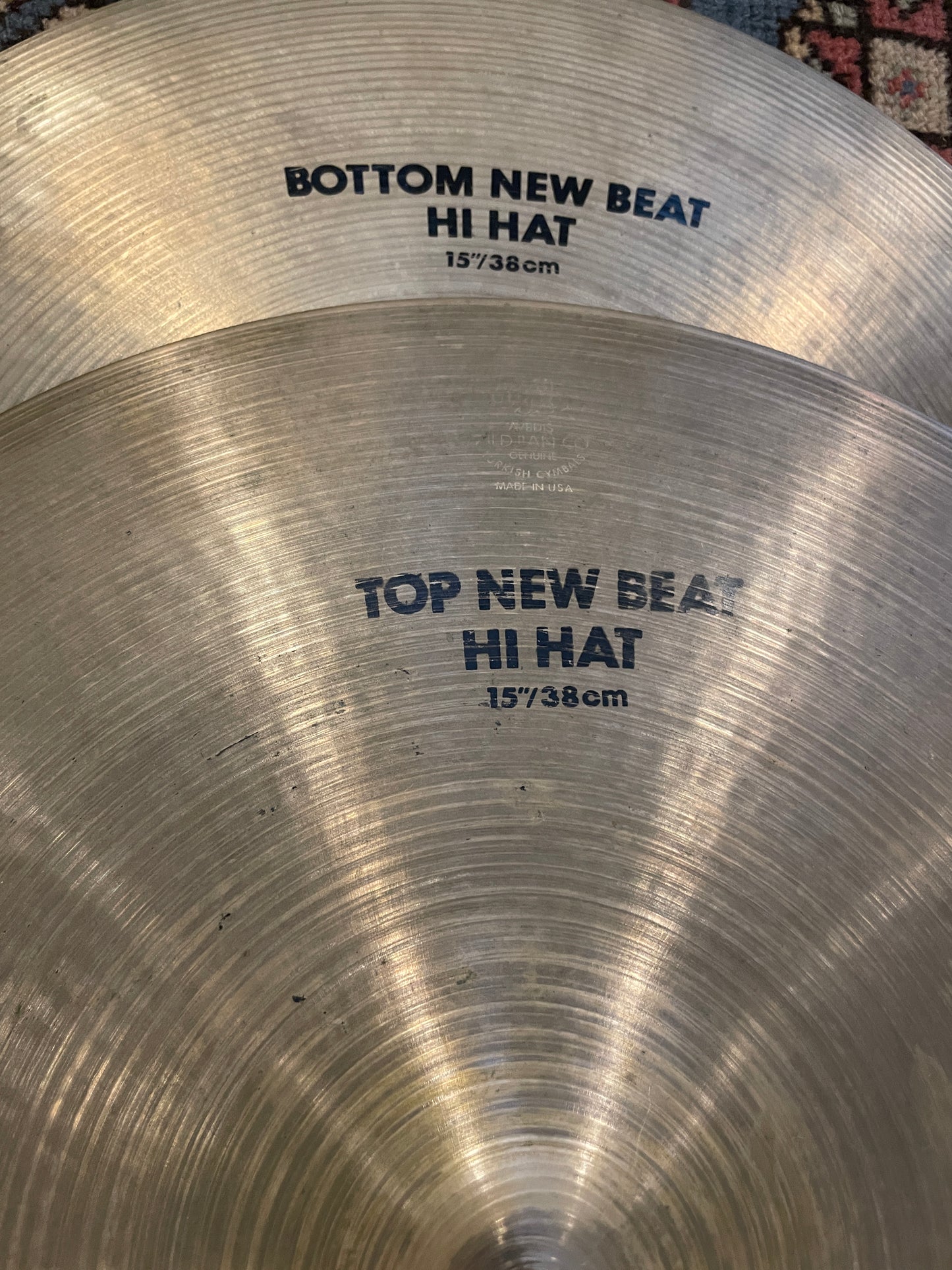 15" Zildjian A 1980s New Beat Hi-Hat Pair 1014g/1660g